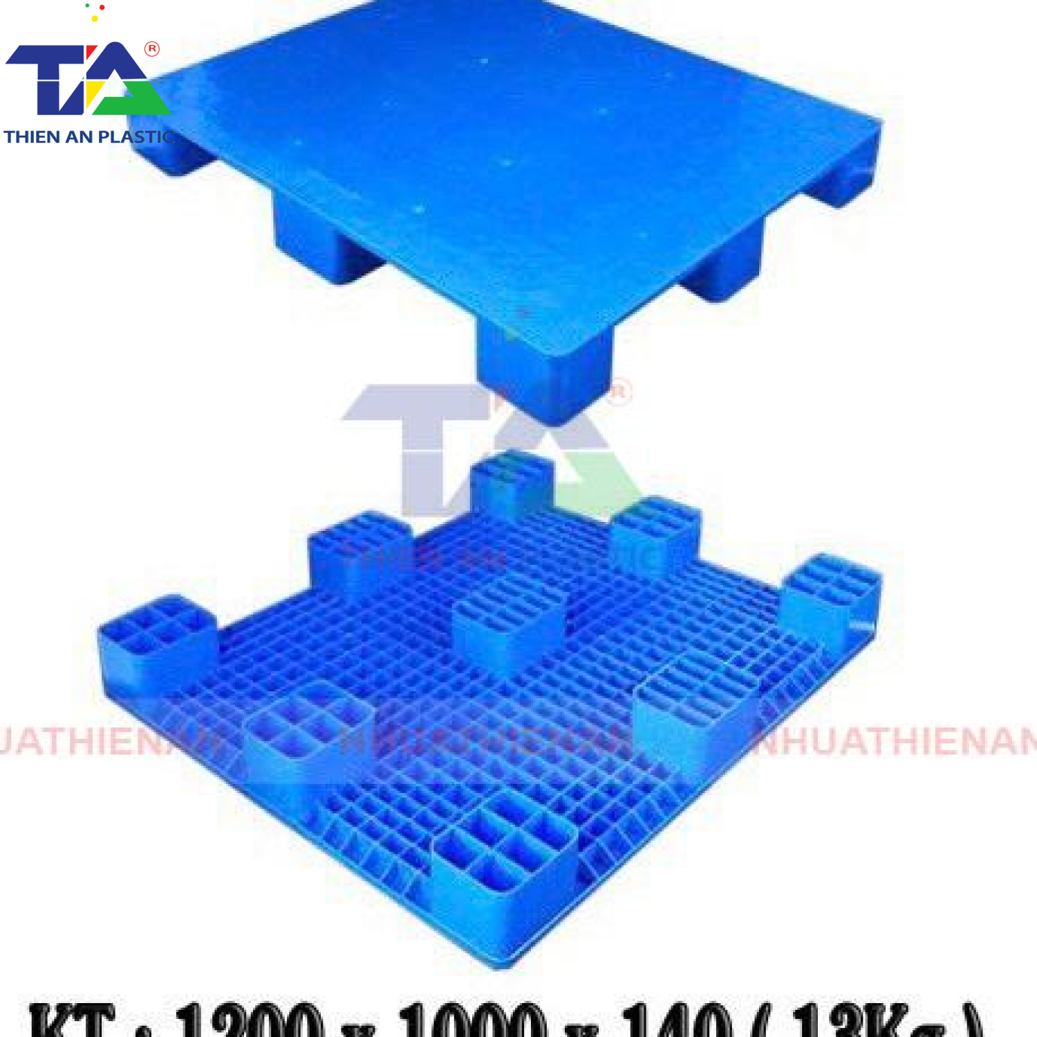 Pallet Nhựa TAB1210-140 (KT: 1200 x 1000 x 140mm)