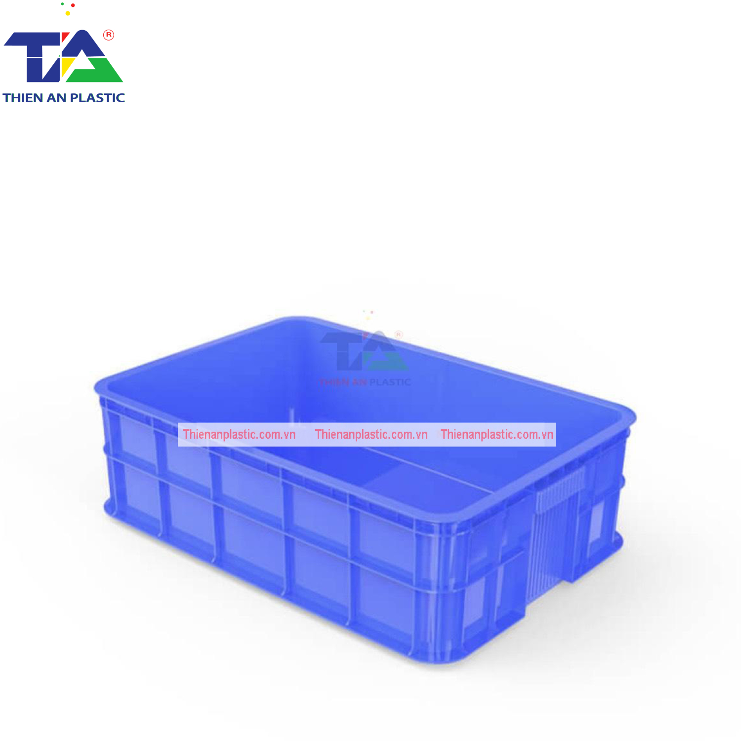 Thùng Nhựa HS 003 (KT: 610 x 420 x 190mm)