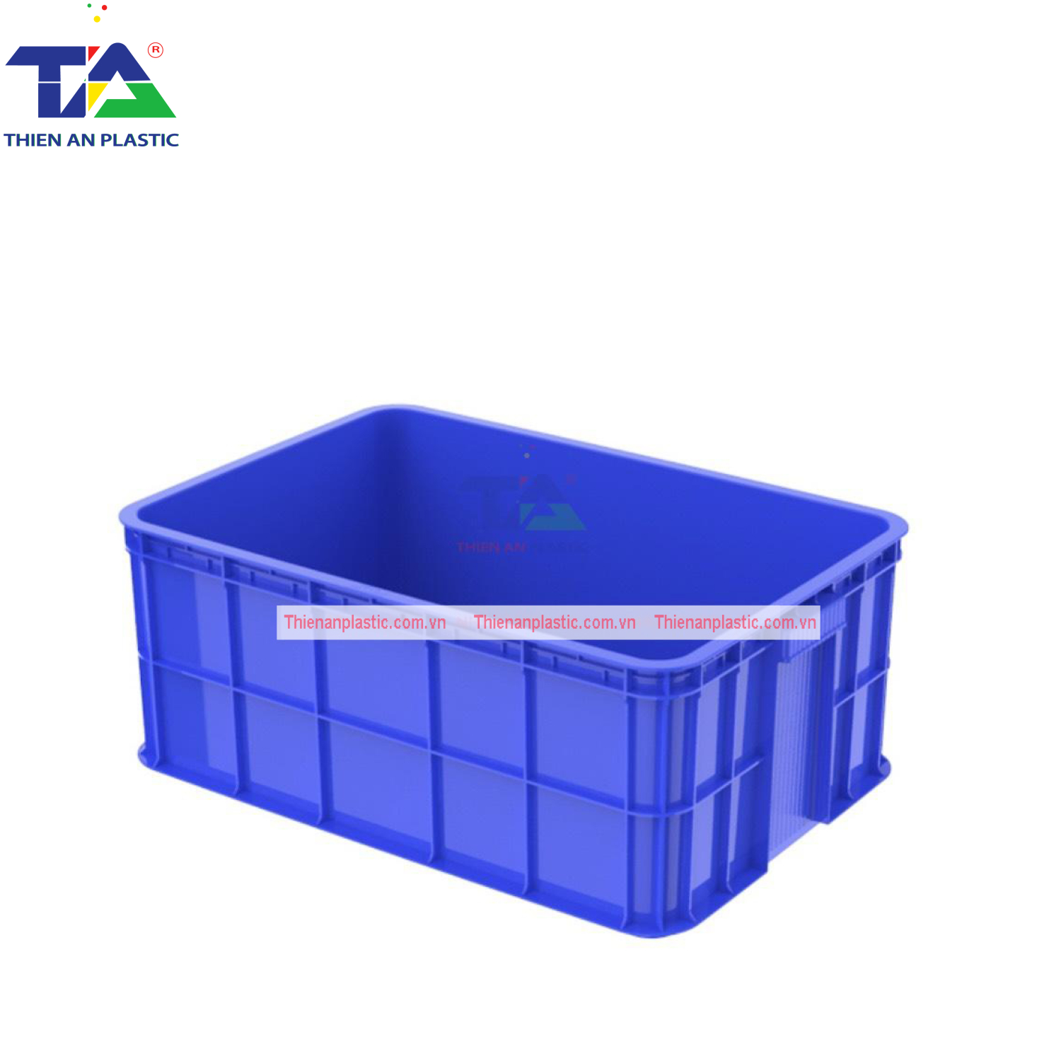 Thùng Nhựa HS 017 (KT: 610 x 420 x 250mm)