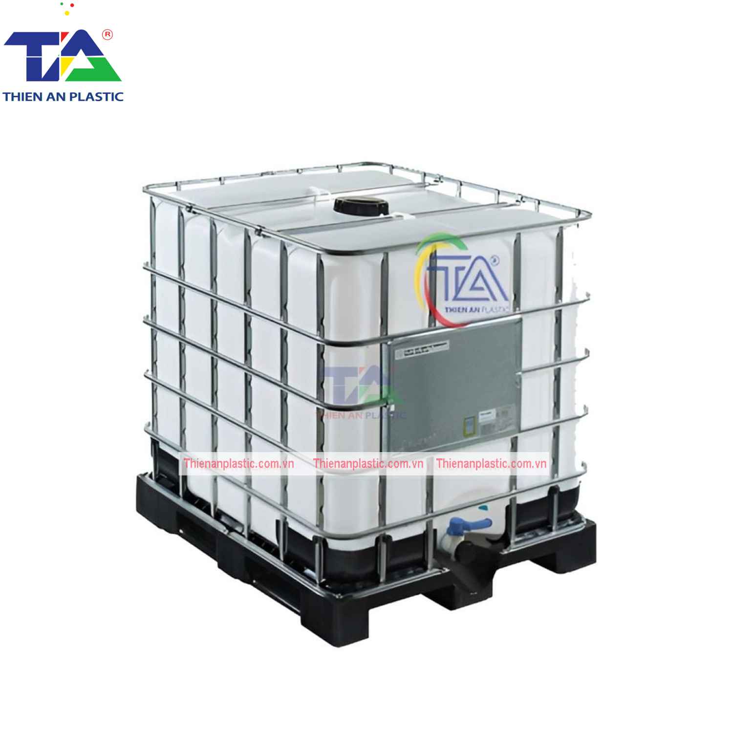 Tank Nhựa IBC 1000 Lít Mới (KT: 1186x1000x1200mm)