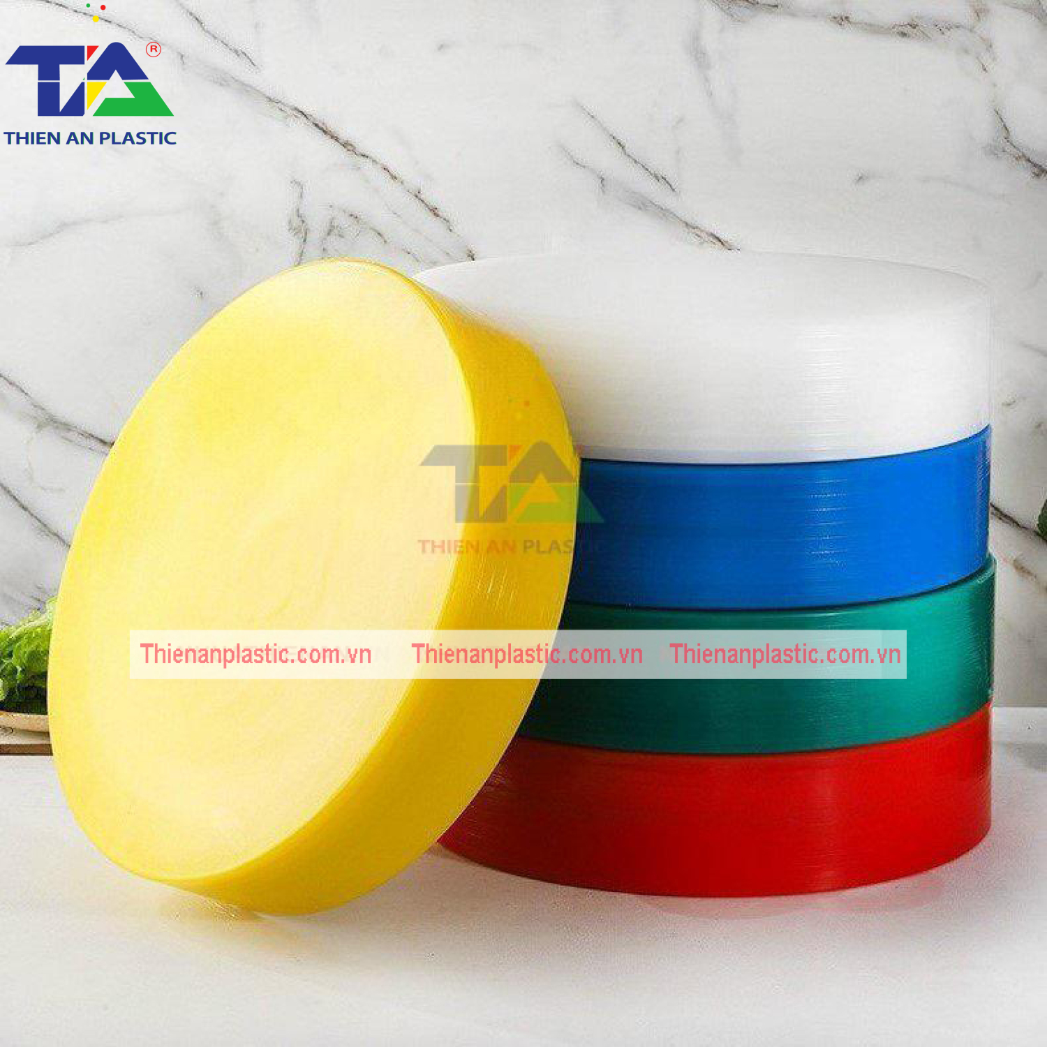 Thớt Nhựa Màu Tròn 10cm