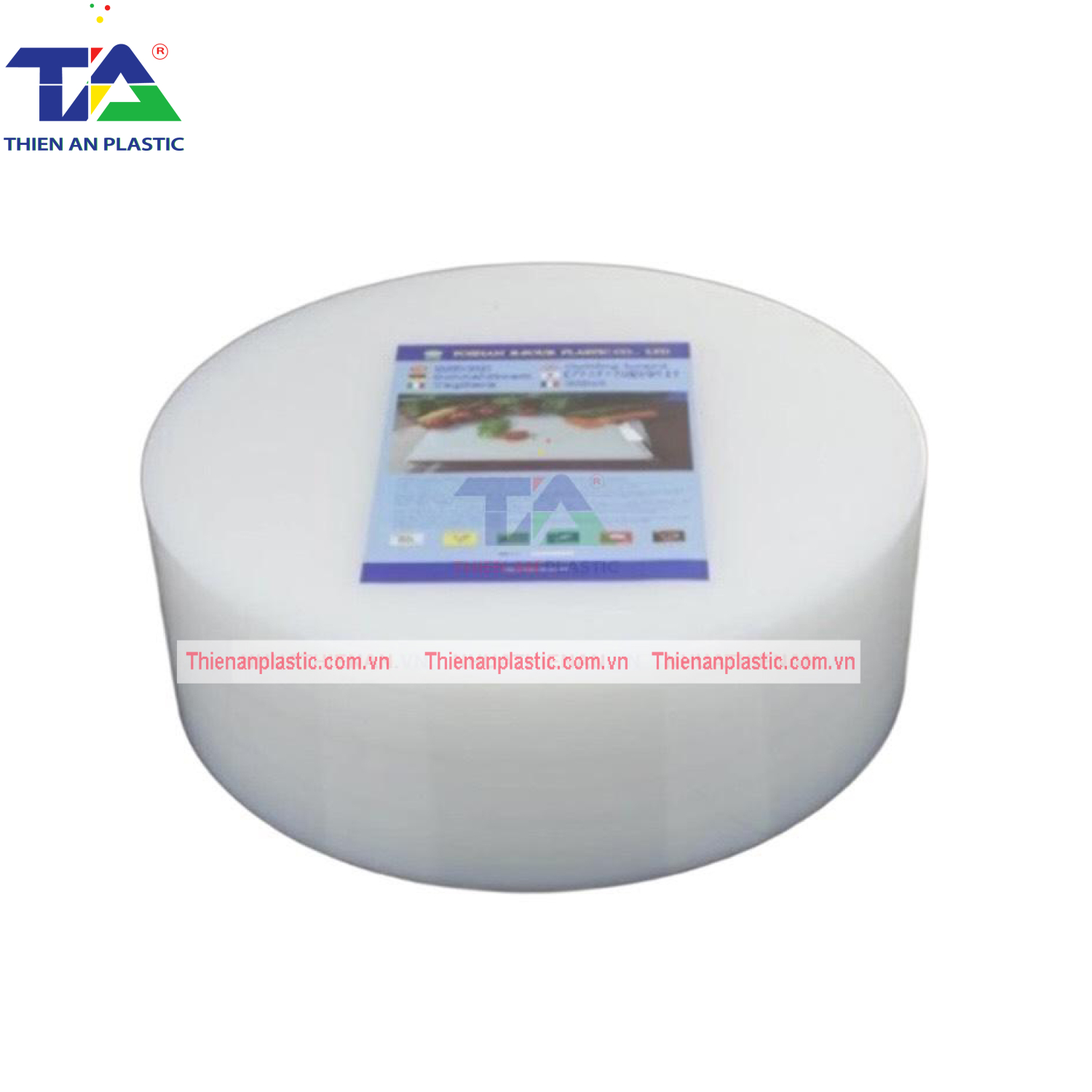 Thớt Nhựa PE Tròn (KT: Ø500 x 100 mm)