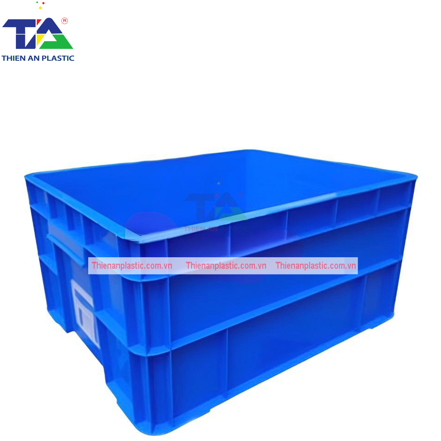 Thùng Nhựa  Đặc B8 (KT: 520 x 424 x 220mm)