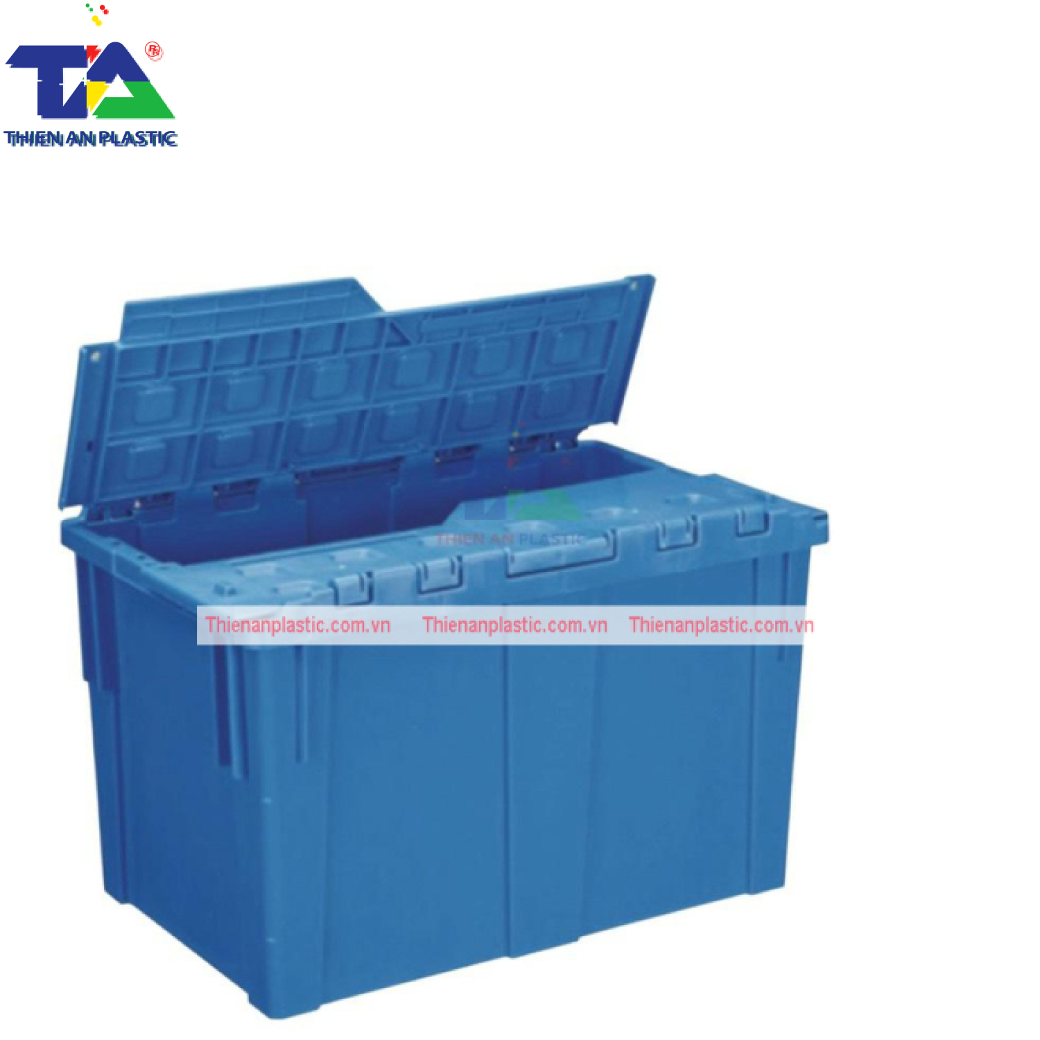 Thùng Nhựa Có Nắp NLC 902 (KT: 550 x 345 x 347mm)