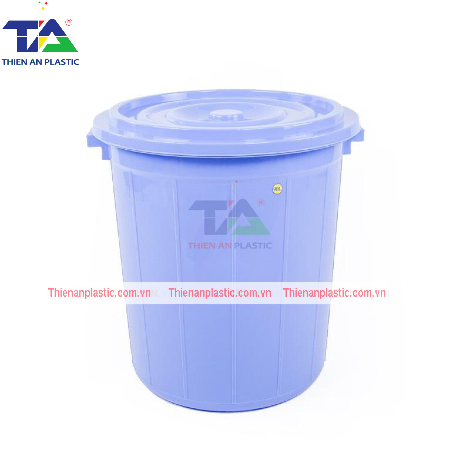 Thùng Tròn Có Nắp 120L (KT:  600 x 600 x H680 mm)