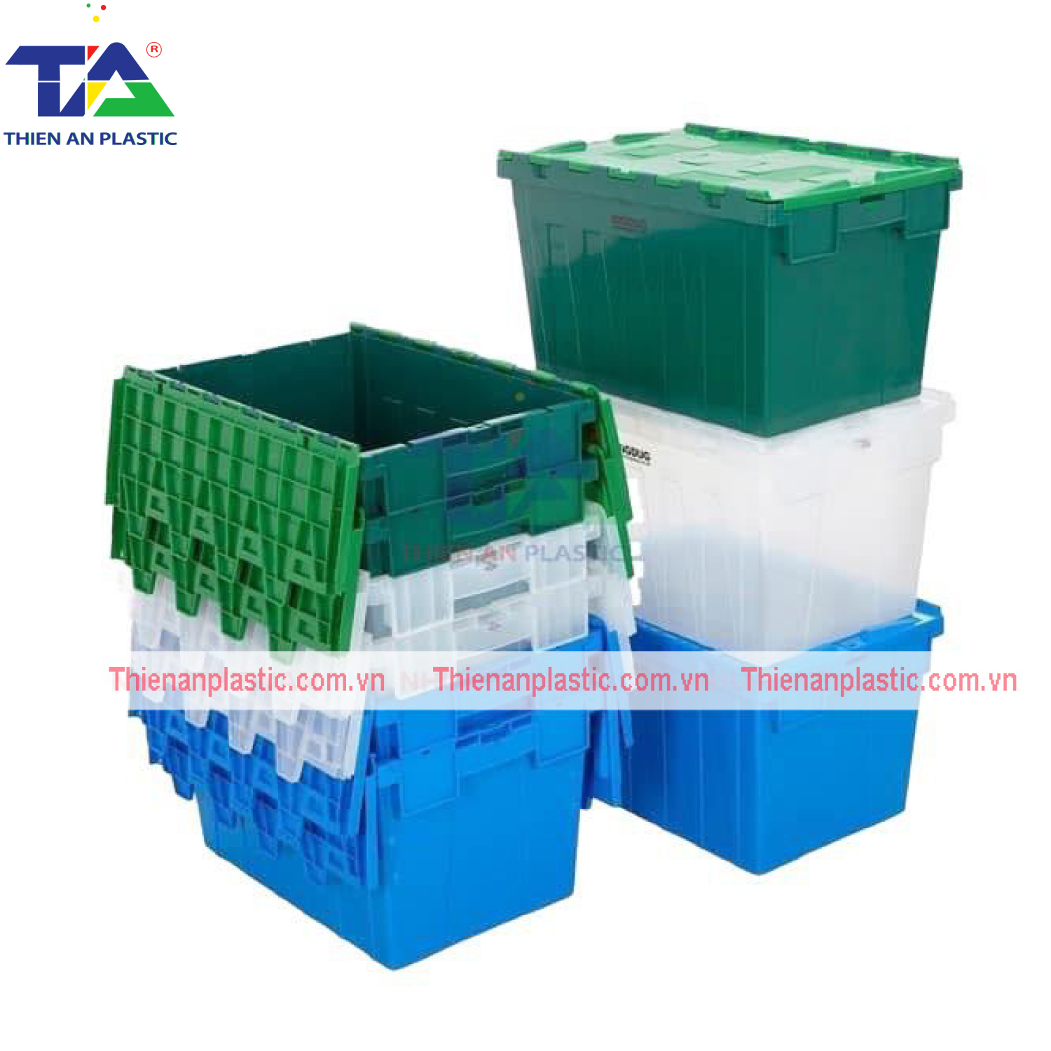Thùng Nhựa Nắp Liền