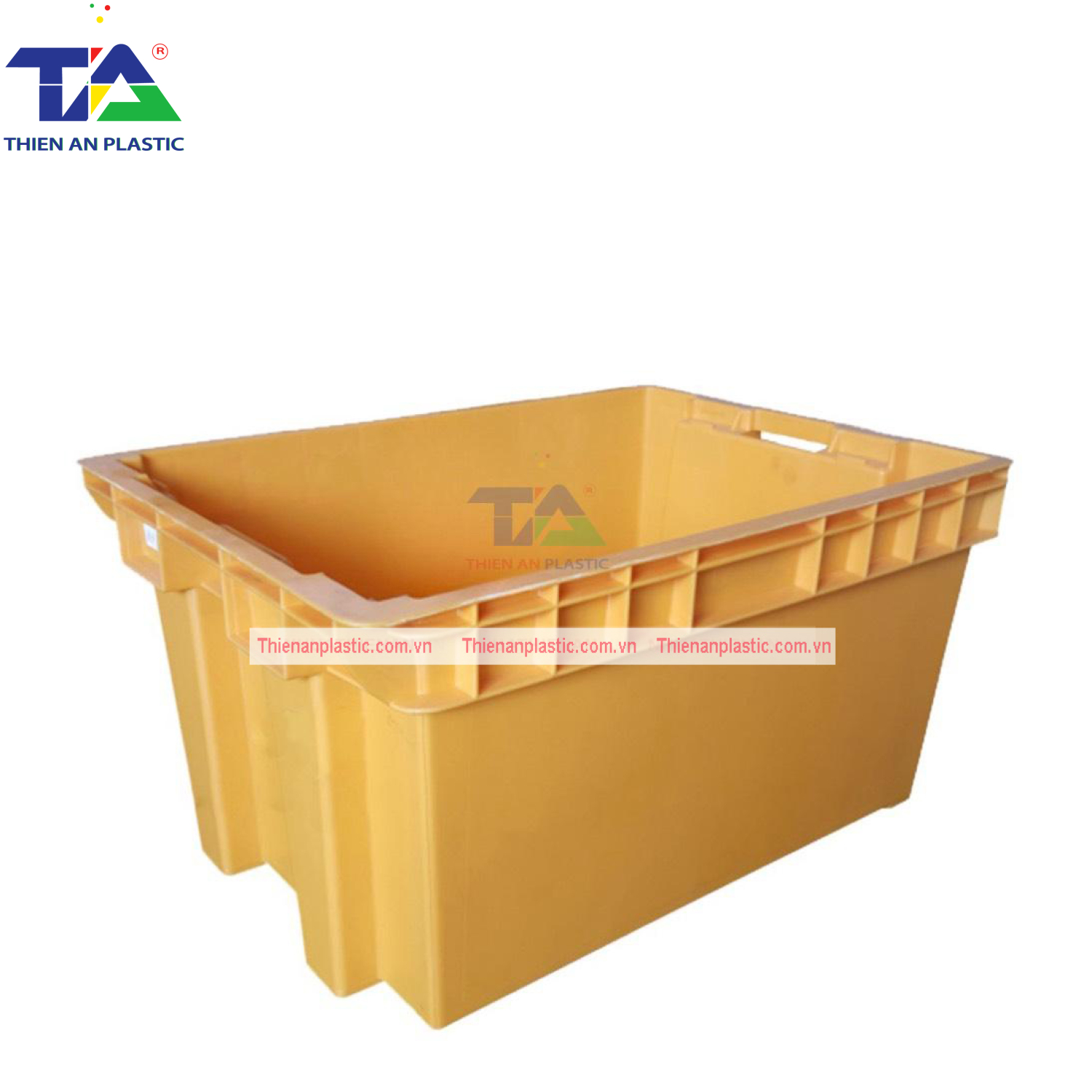 Thùng Nhựa Đặc NSN 112 (KT: 625 x 445 x 320mm)