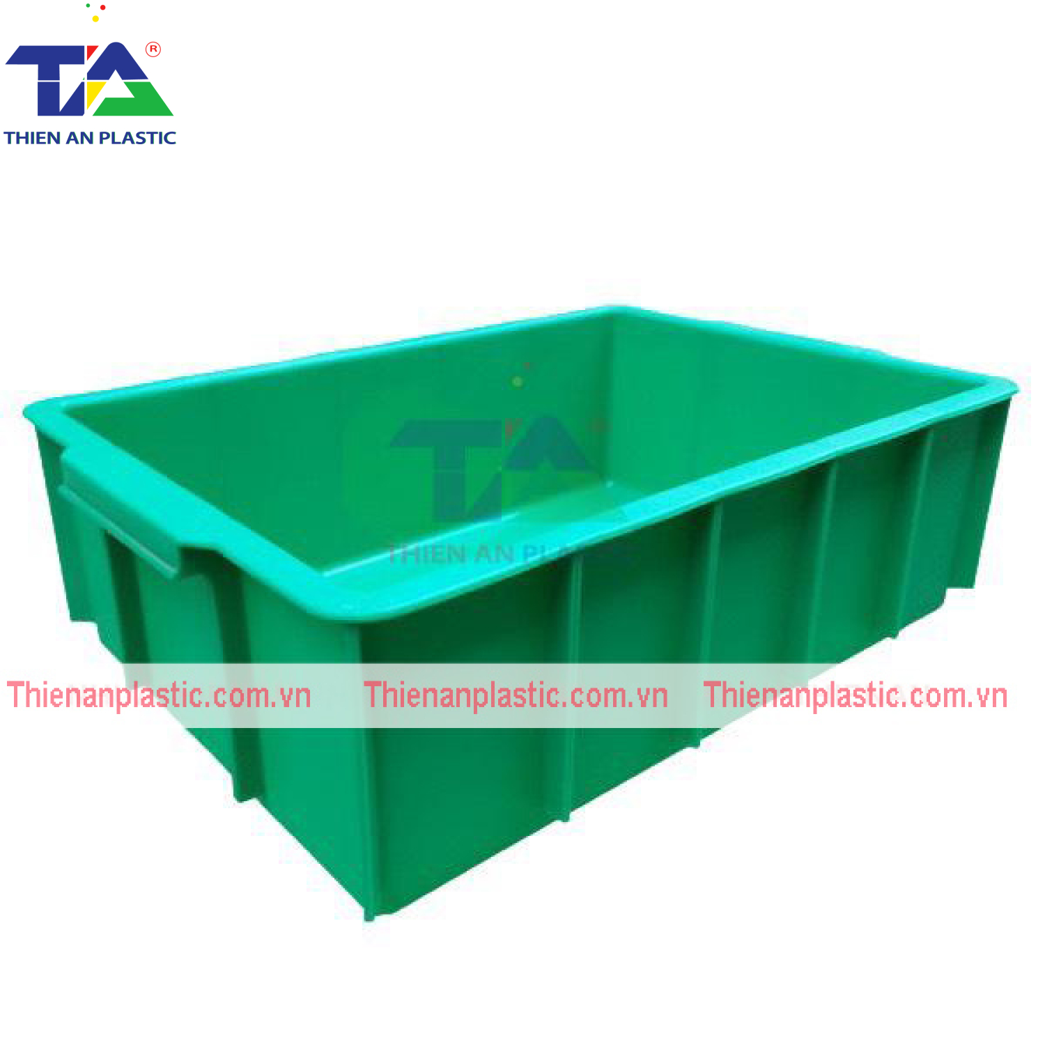 Thùng Nhựa Đặc YM003 (KT: 455 x 305 x 125mm)