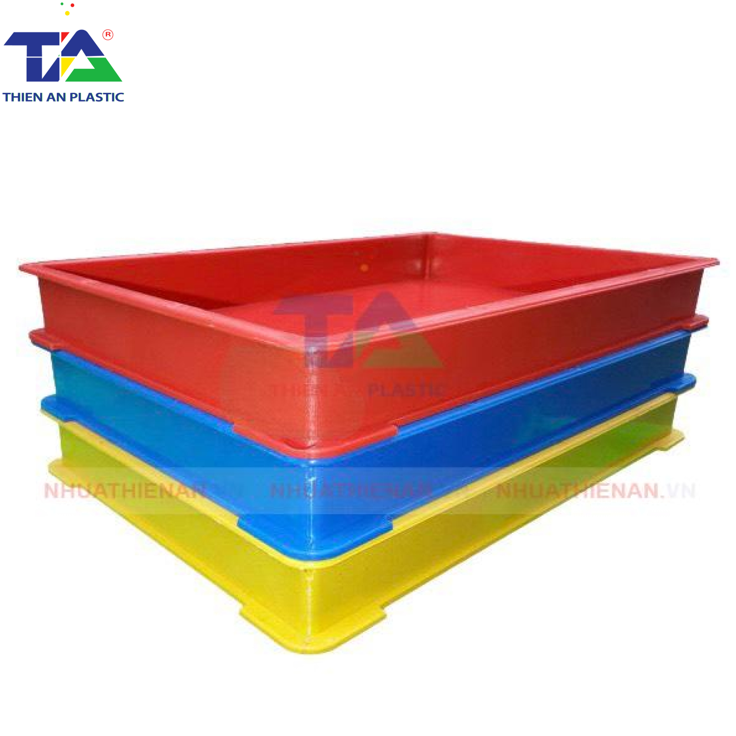 Thùng Nhựa Đặc YM006 (KT: 300 x 208 x 42mm)