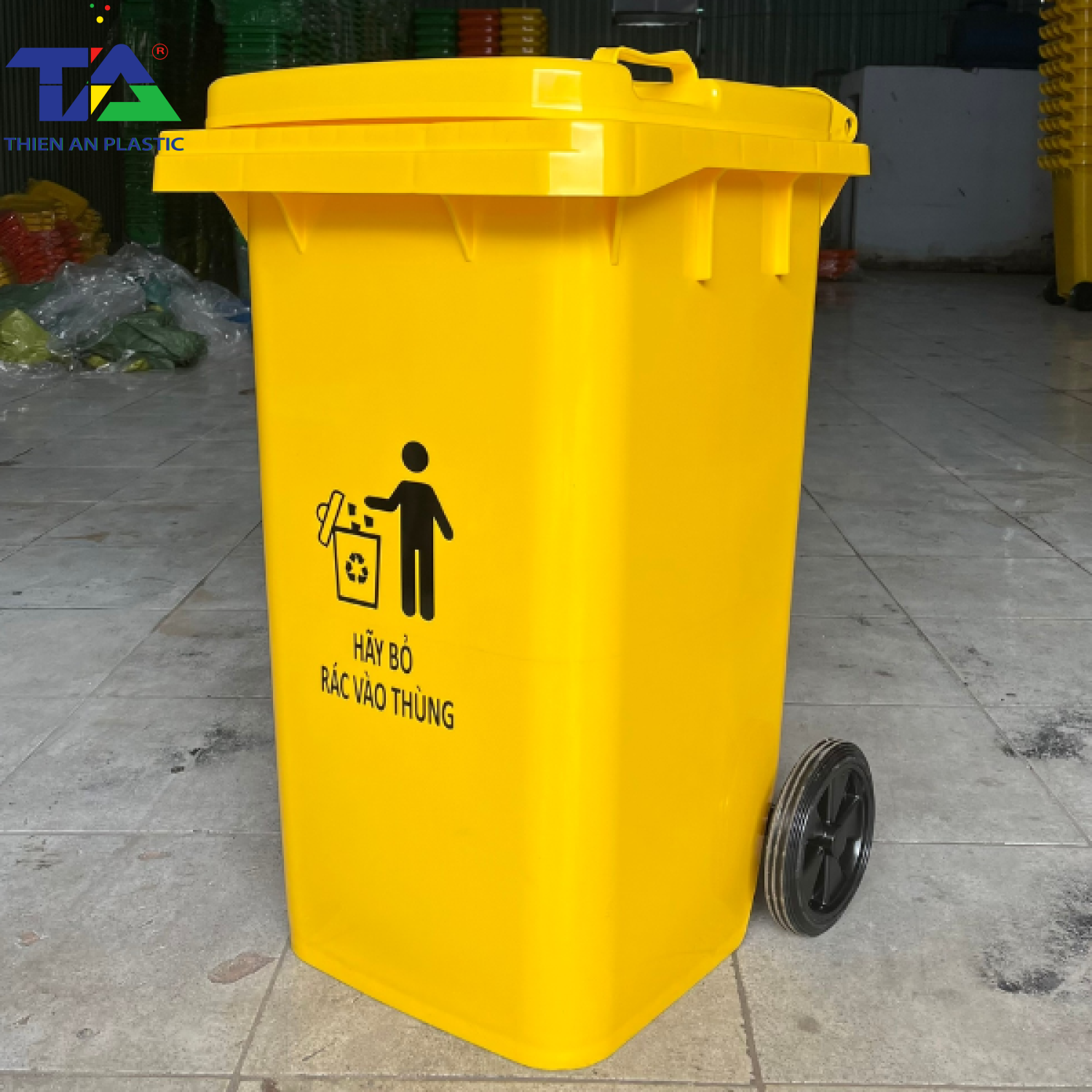 Thùng Rác Công Cộng 100 Lít (KT: 530 x 470 x 790mm)