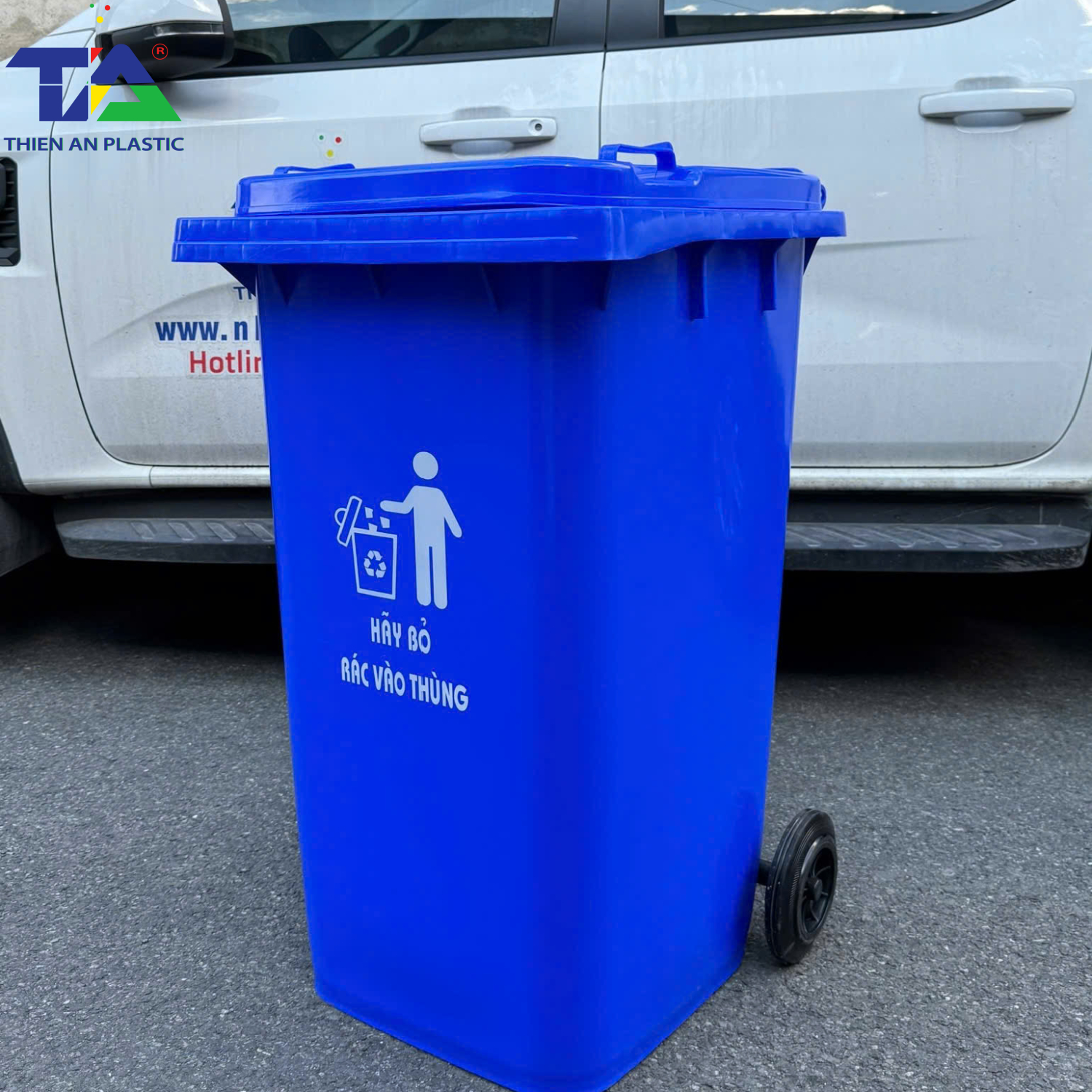 Thùng Rác Công Cộng 240 Lít (730 x 585 x 1050mm)