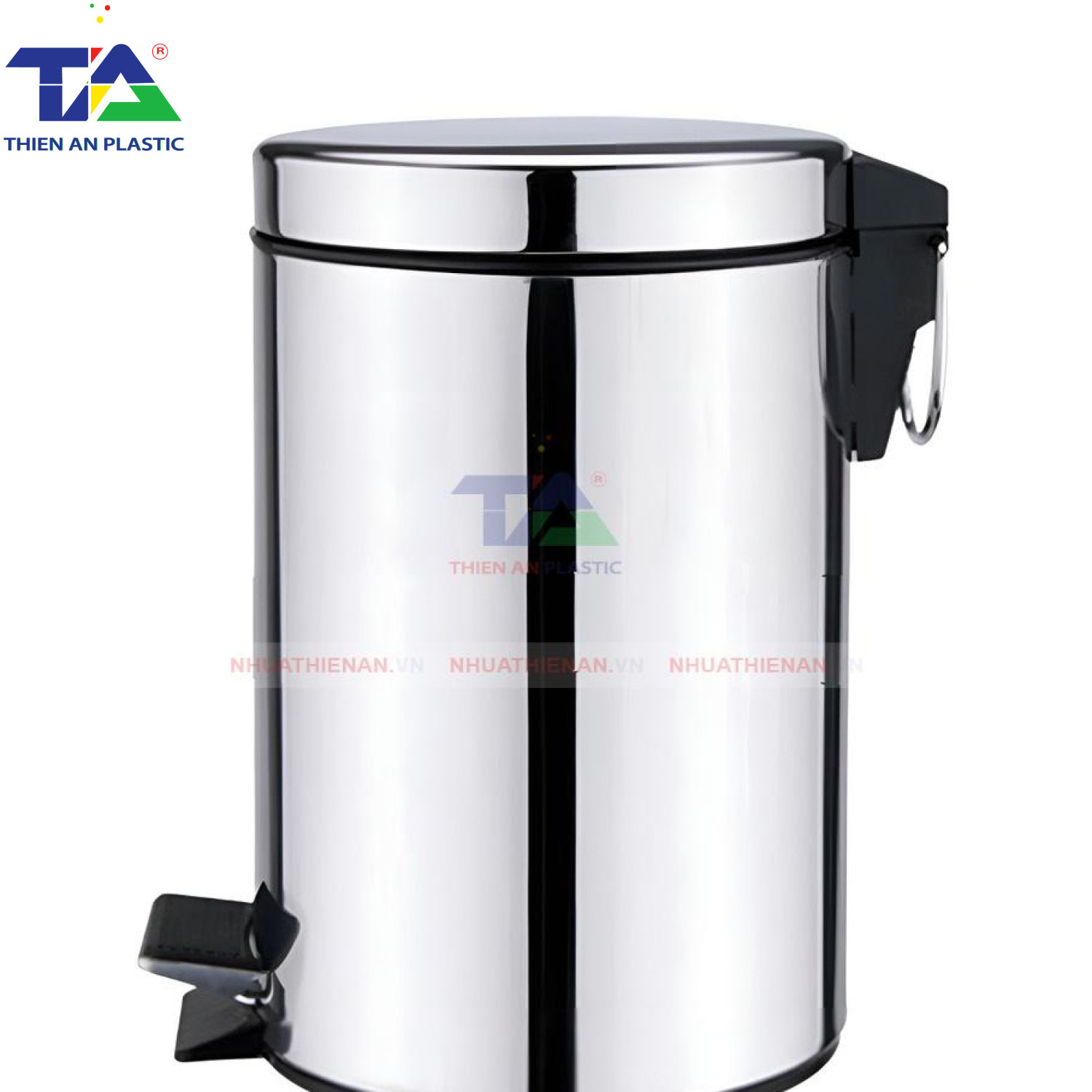 Thùng Rác Inox Đạp Chân Tròn 30L (KT: Ø290 x 630mm)