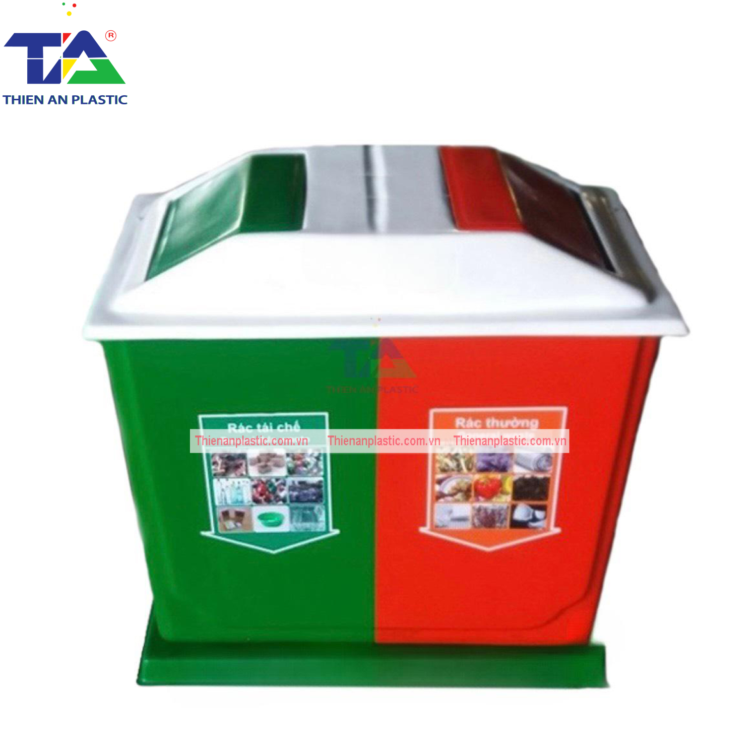 Thùng Rác Composite 2 Ngăn (KT: 720 x 450 x 750mm)