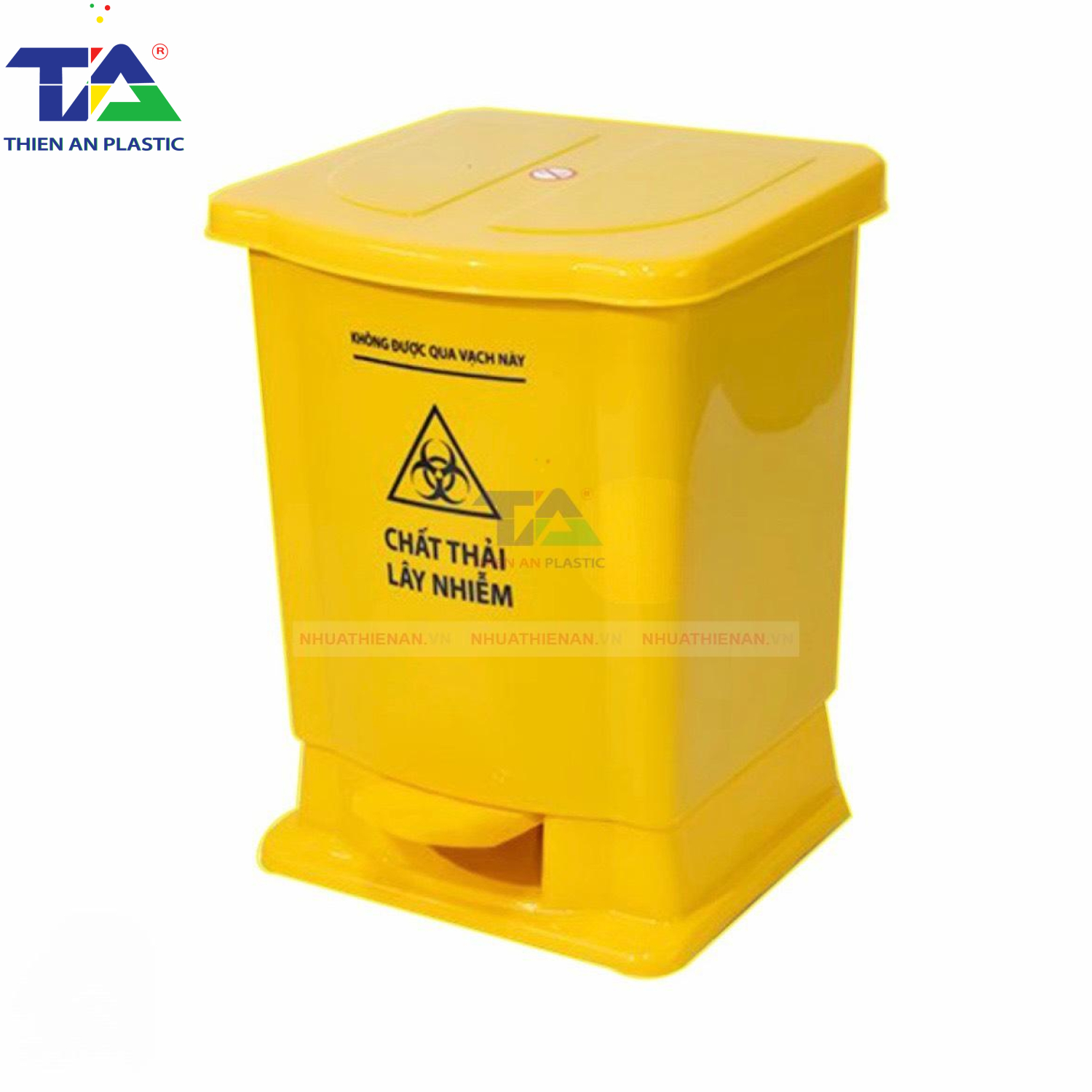 Thùng Rác Y Tế 15 Lít (KT: 255 x 285 x 380mm)