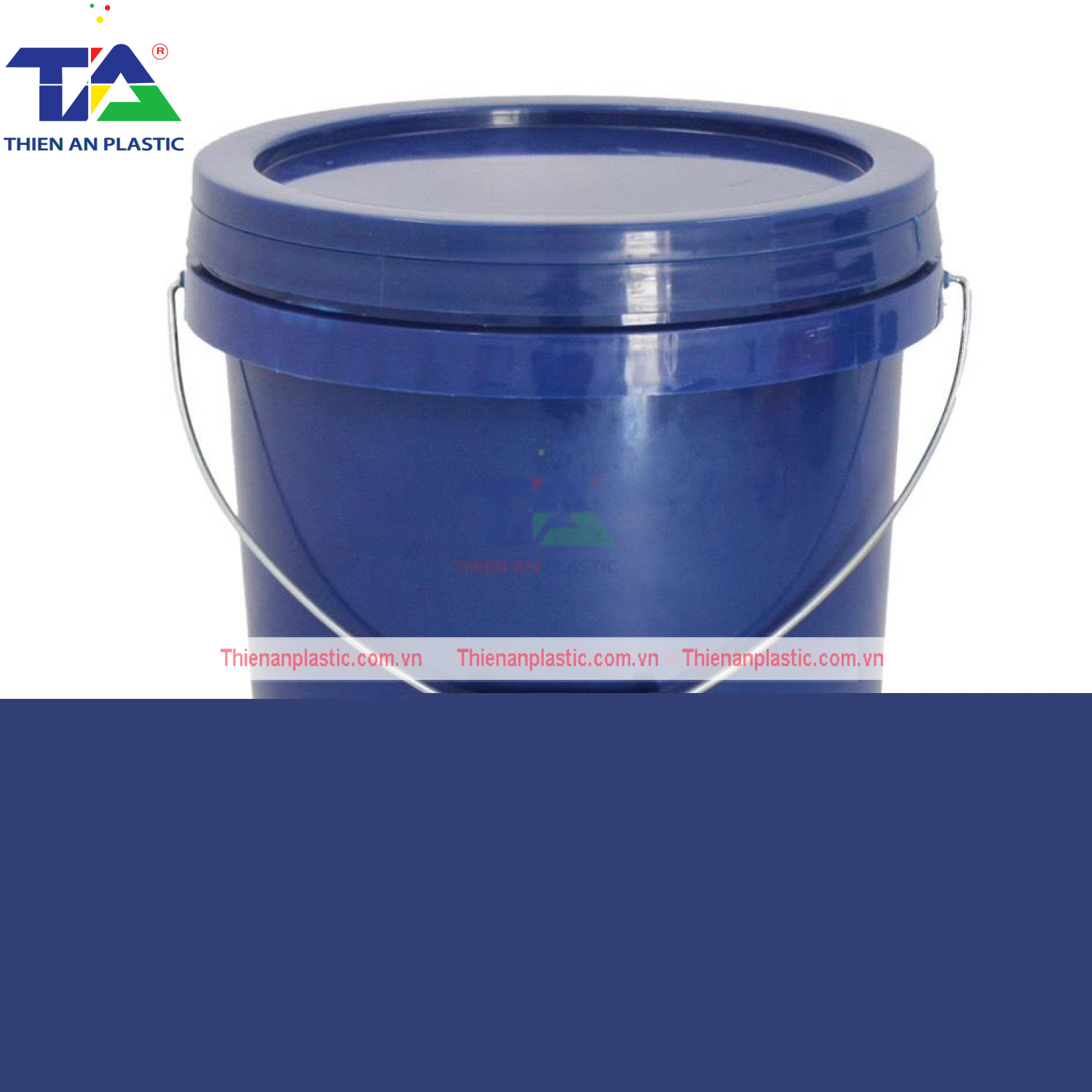 Thùng (Xô Nhựa) 18 Lít Màu Xanh (KT: Ø310 x 345 mm)