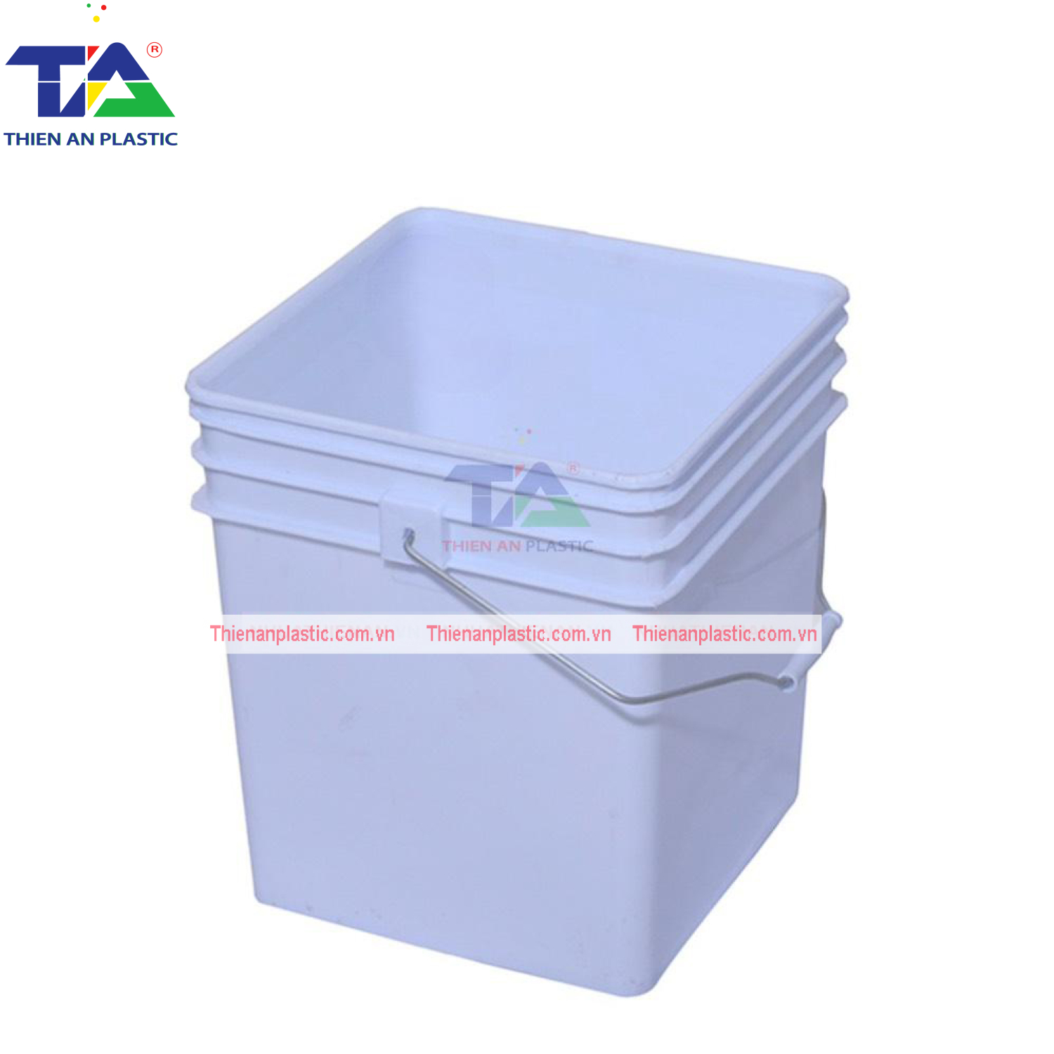 Thùng (Xô Nhựa Vuông) 18 Lít (KT: 280 x 280 x 323 mm)