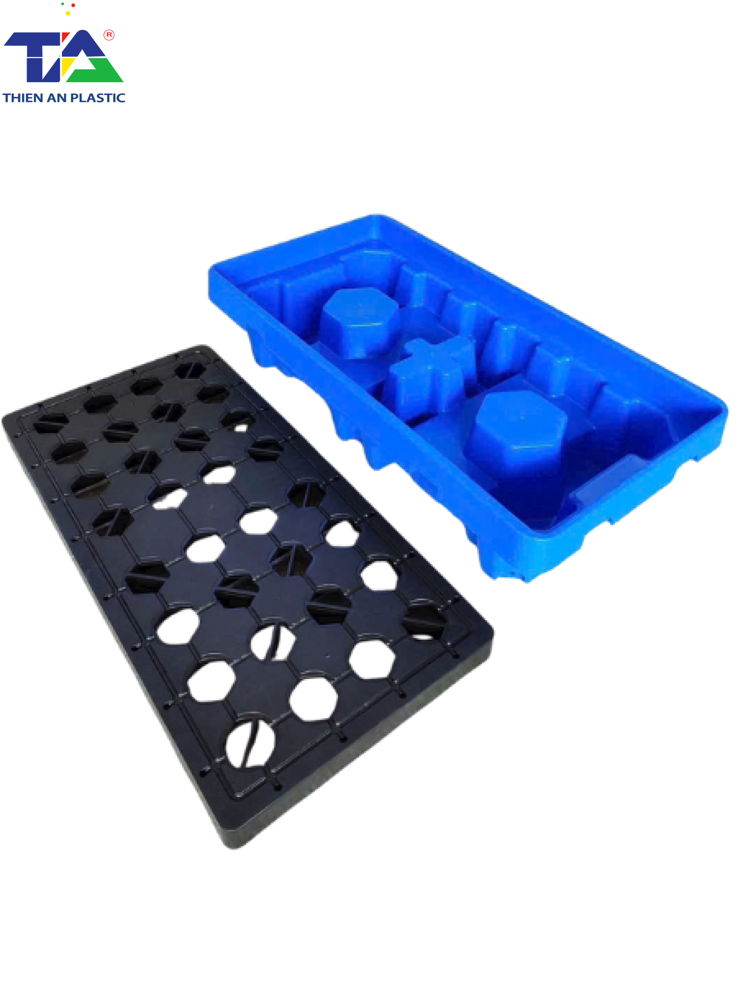 Pallet Nhựa Chống Tràn 2 Phuy Cao (KT: 1300 x 680 x 300mm)