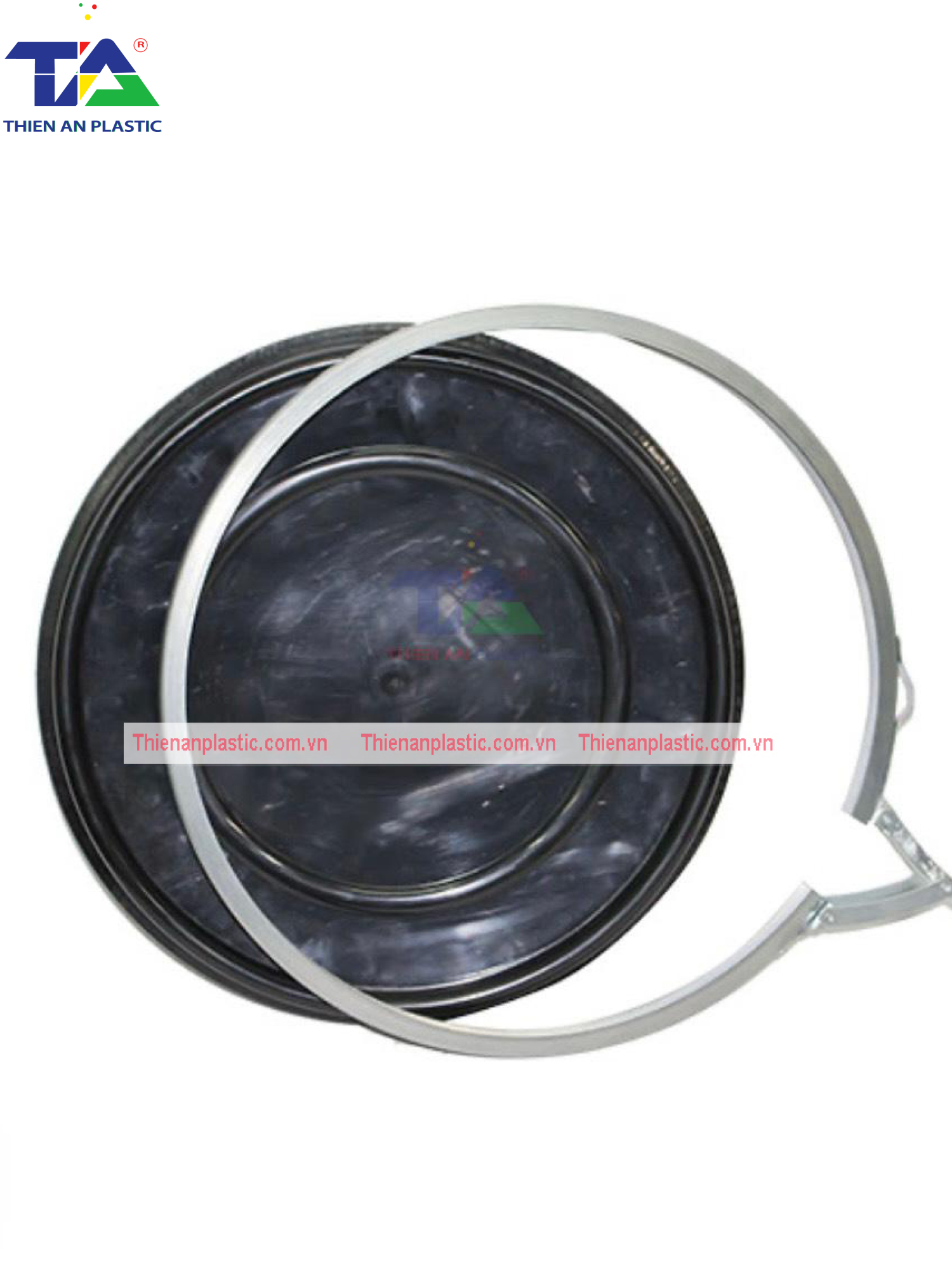 Thùng Phuy Nhựa 120 Lít Đai Sắt (KT : Ø380  x Ø430 x H760 mm)