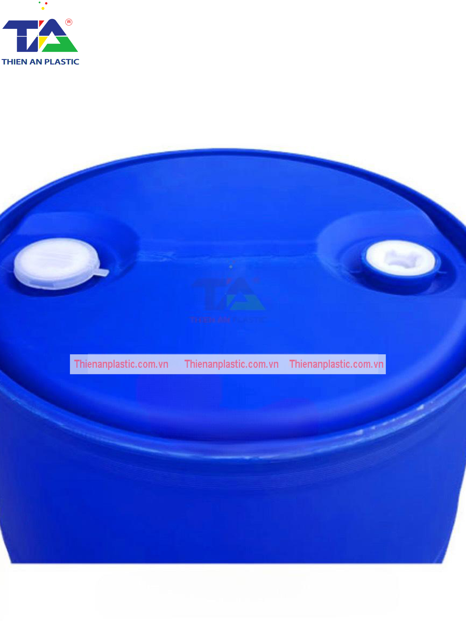 Thùng Phuy Nhựa 220 Lít Nắp Nhỏ (KT: Ø585 x H935 mm)