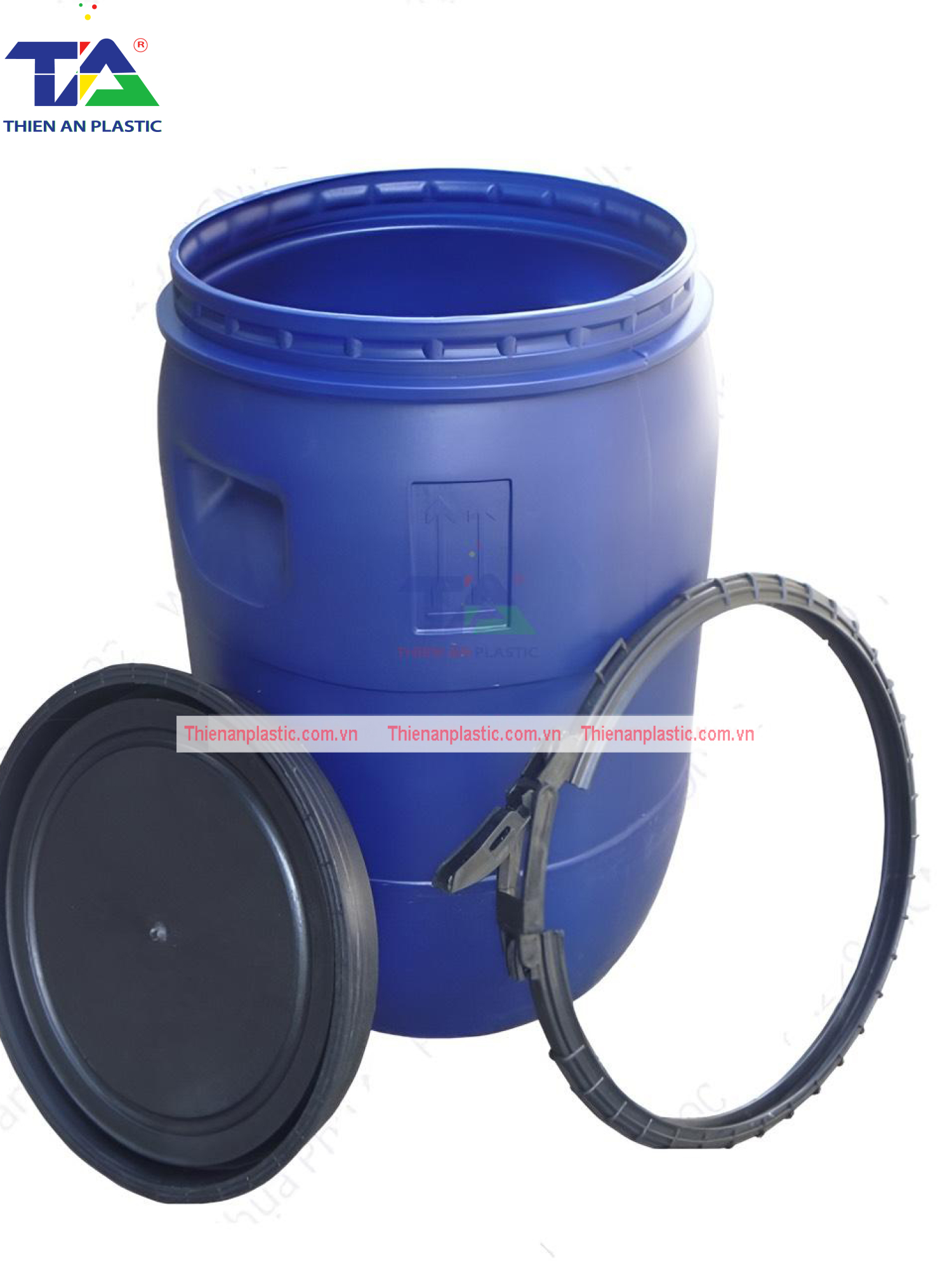 Thùng Phuy Nhựa 50 Lít (KT: Ø380 x H580 mm)