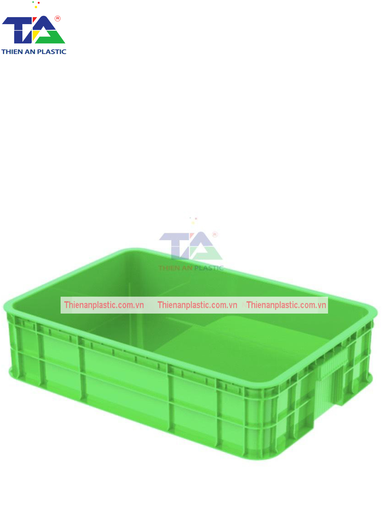 Thùng Nhựa HS007 (KT: 610 x 420 x 150mm)