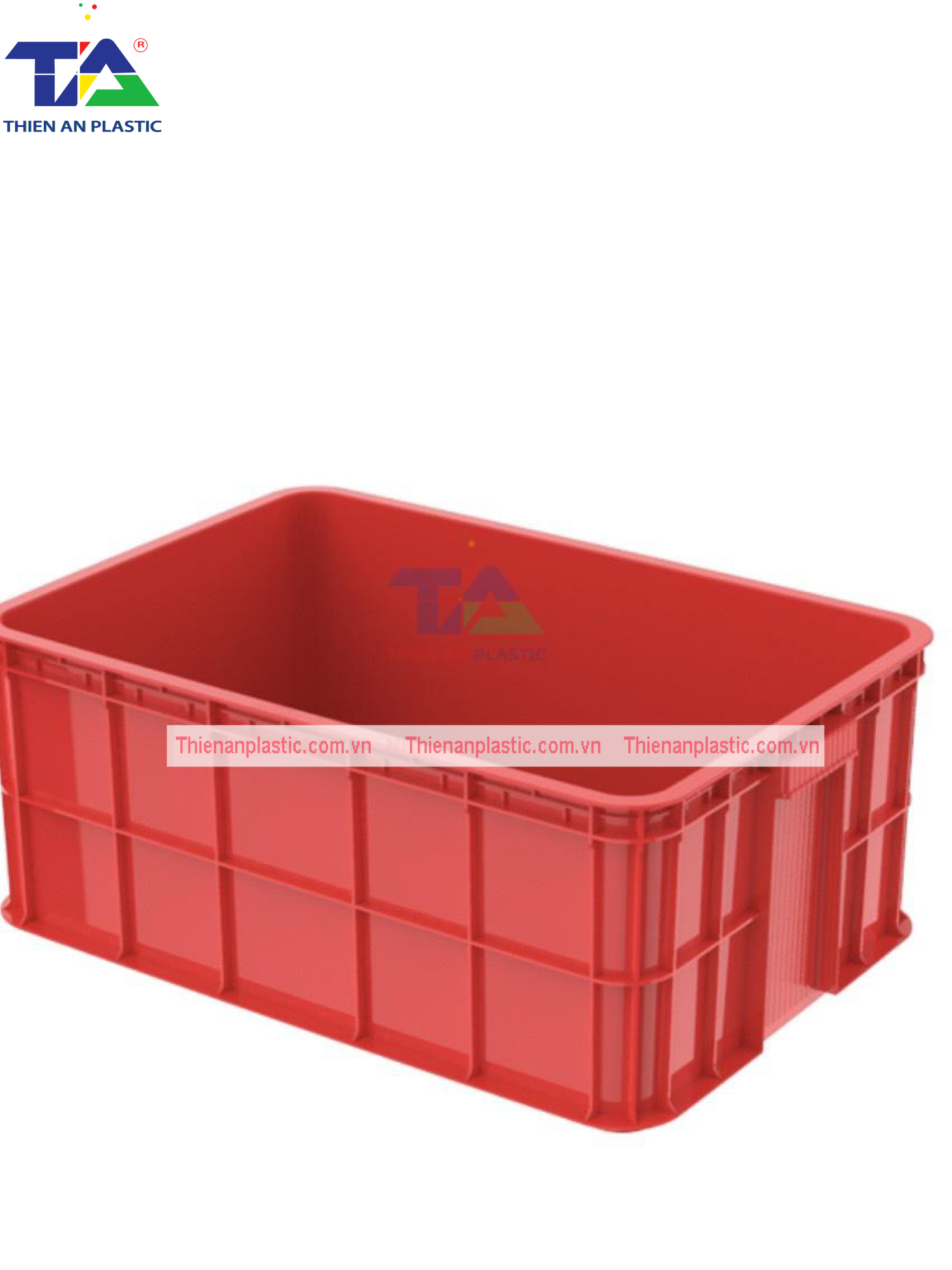 Thùng Nhựa HS 017 (KT: 610 x 420 x 250mm)