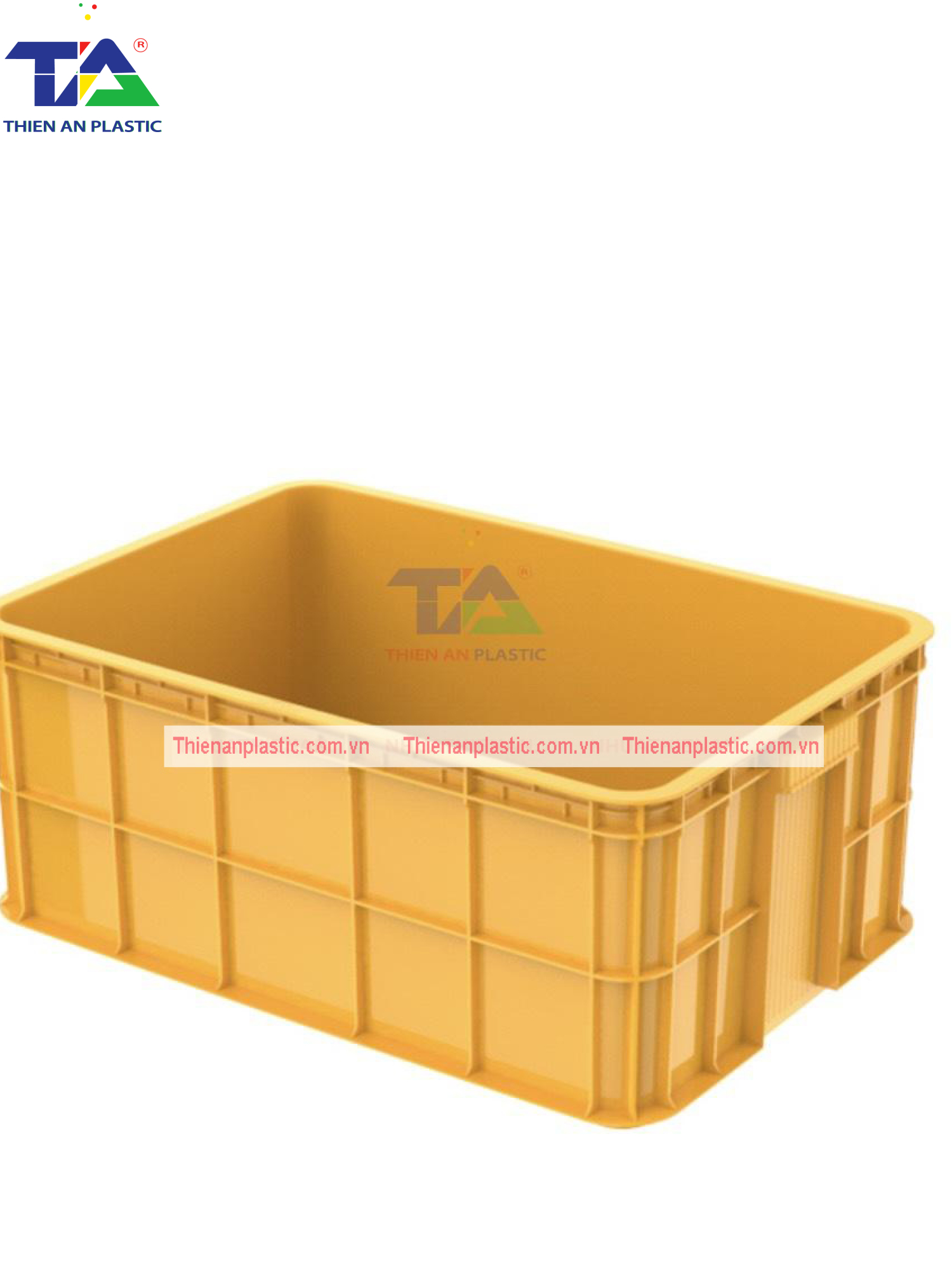 Thùng Nhựa HS 017 (KT: 610 x 420 x 250mm)