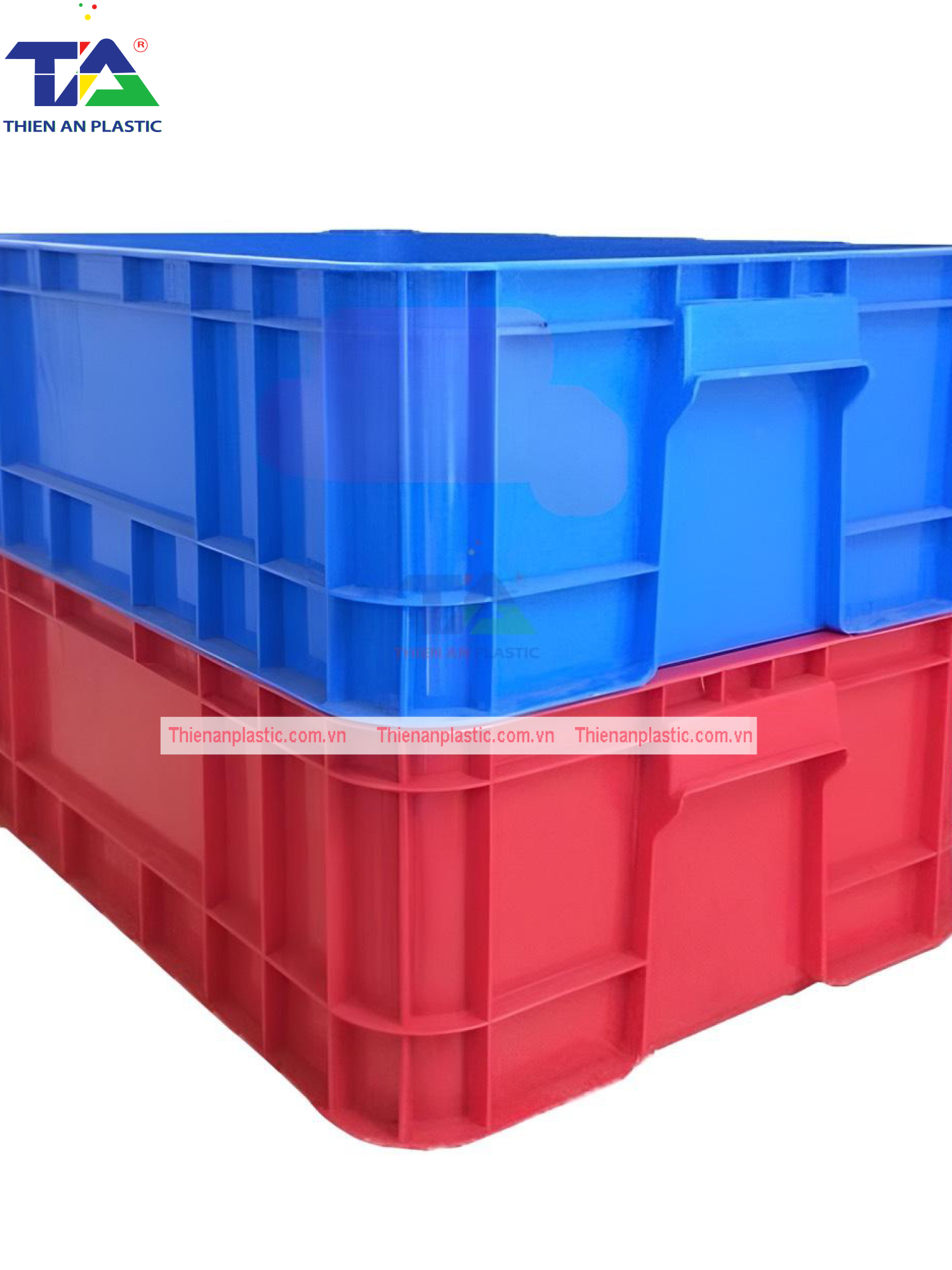 Thùng Nhựa Đặc B1 (KT: 630 x 420 x 200mm)