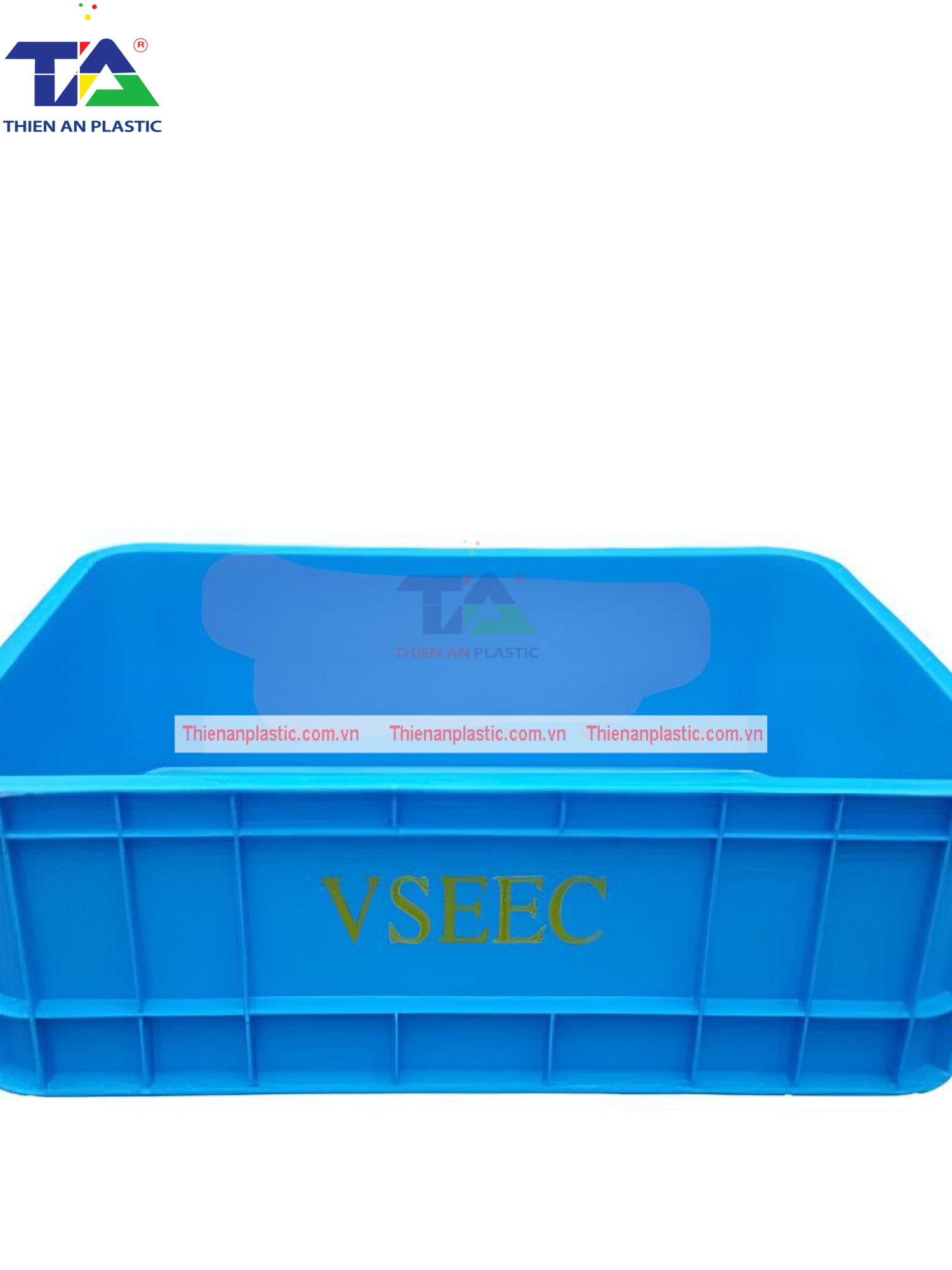 Thùng Nhựa Đặc B1 (KT: 630 x 420 x 200mm)