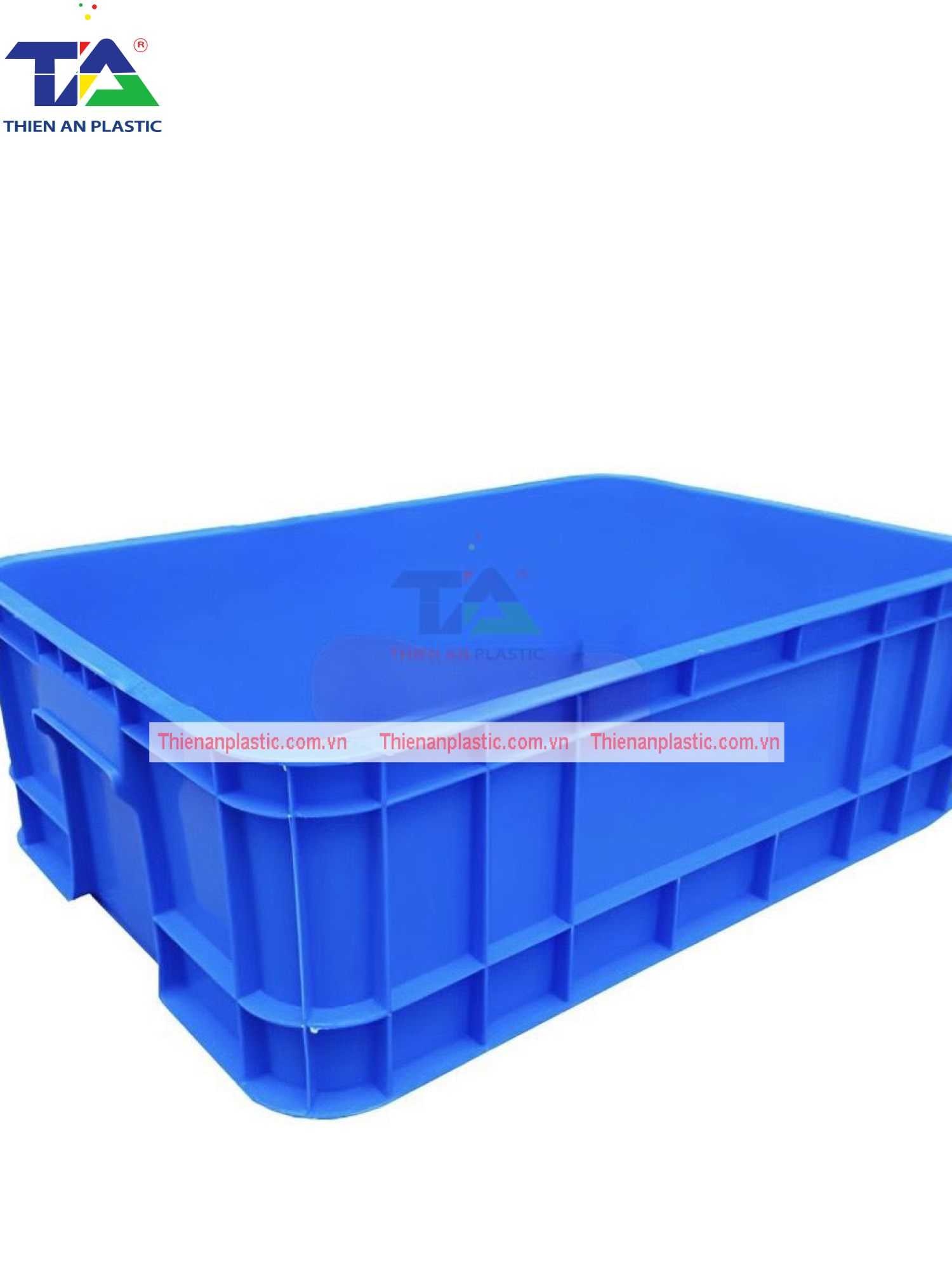 Thùng Nhựa Đặc B1 (KT: 630 x 420 x 200mm)