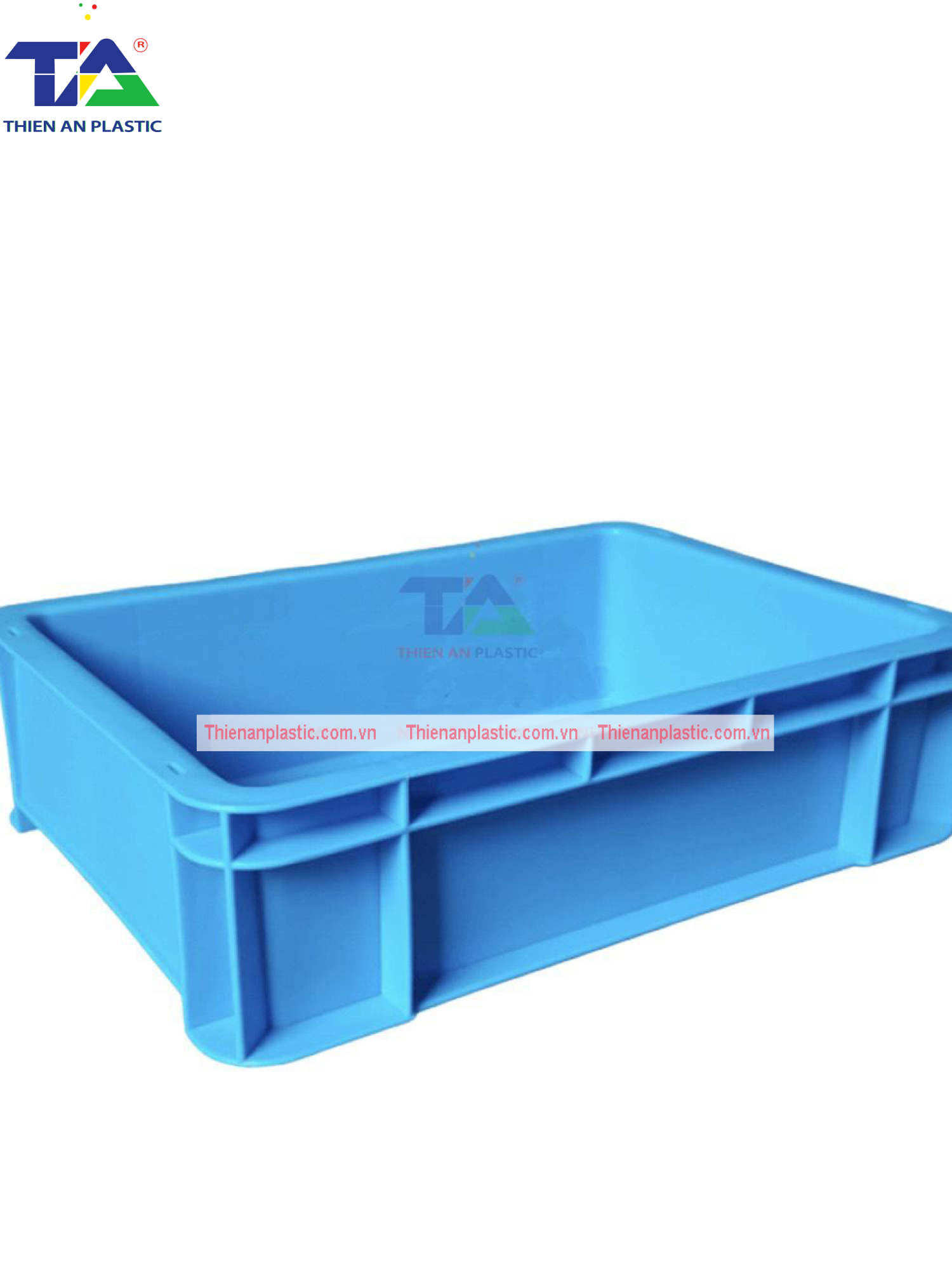 Thùng Nhựa Đặc B12 (KT: 350 x 253.5 x 100mm)