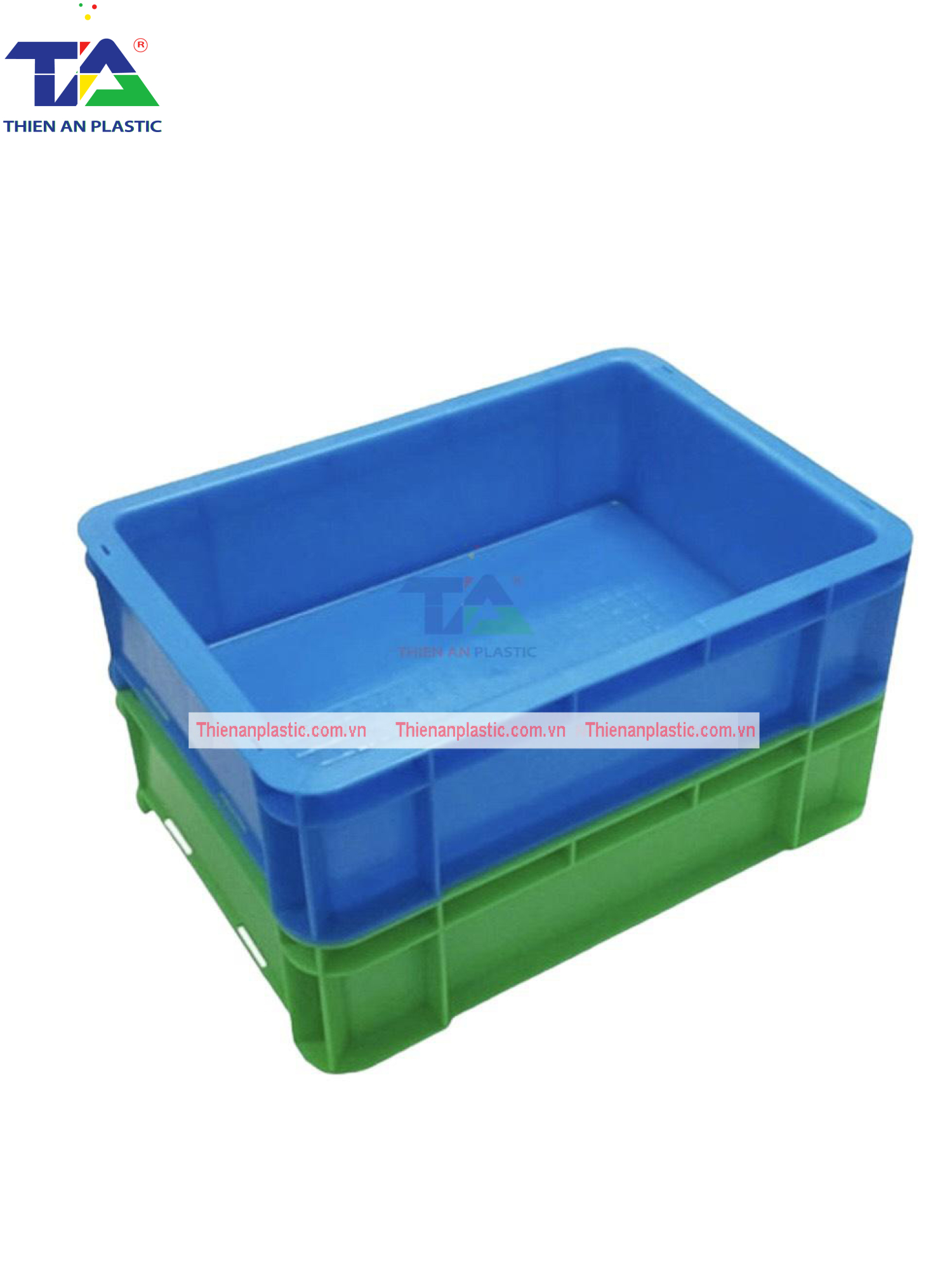 Thùng Nhựa Đặc B12 (KT: 350 x 253.5 x 100mm)