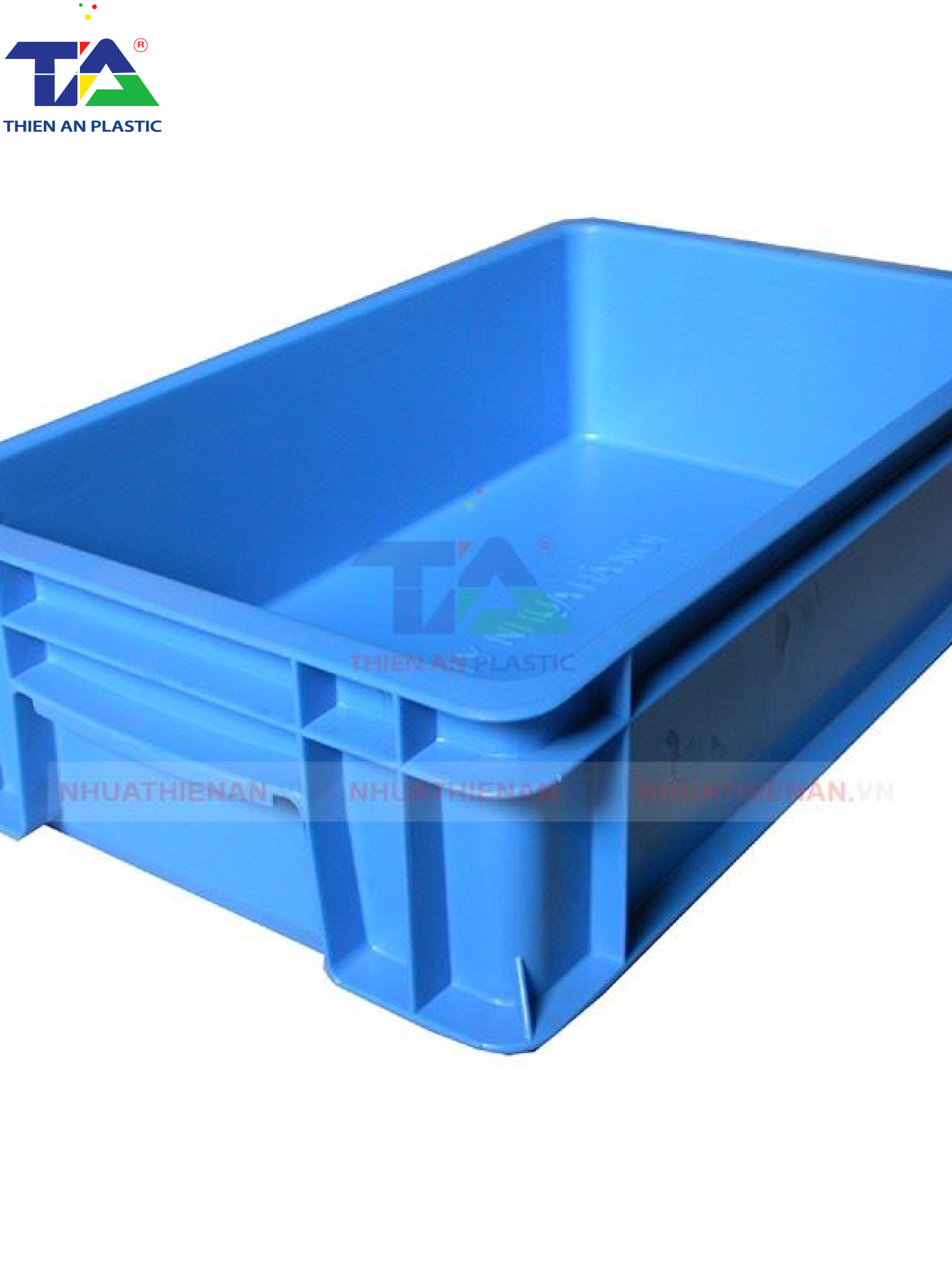 Thùng Nhựa Đặc B2 (KT: 455 x 270 x 120mm)