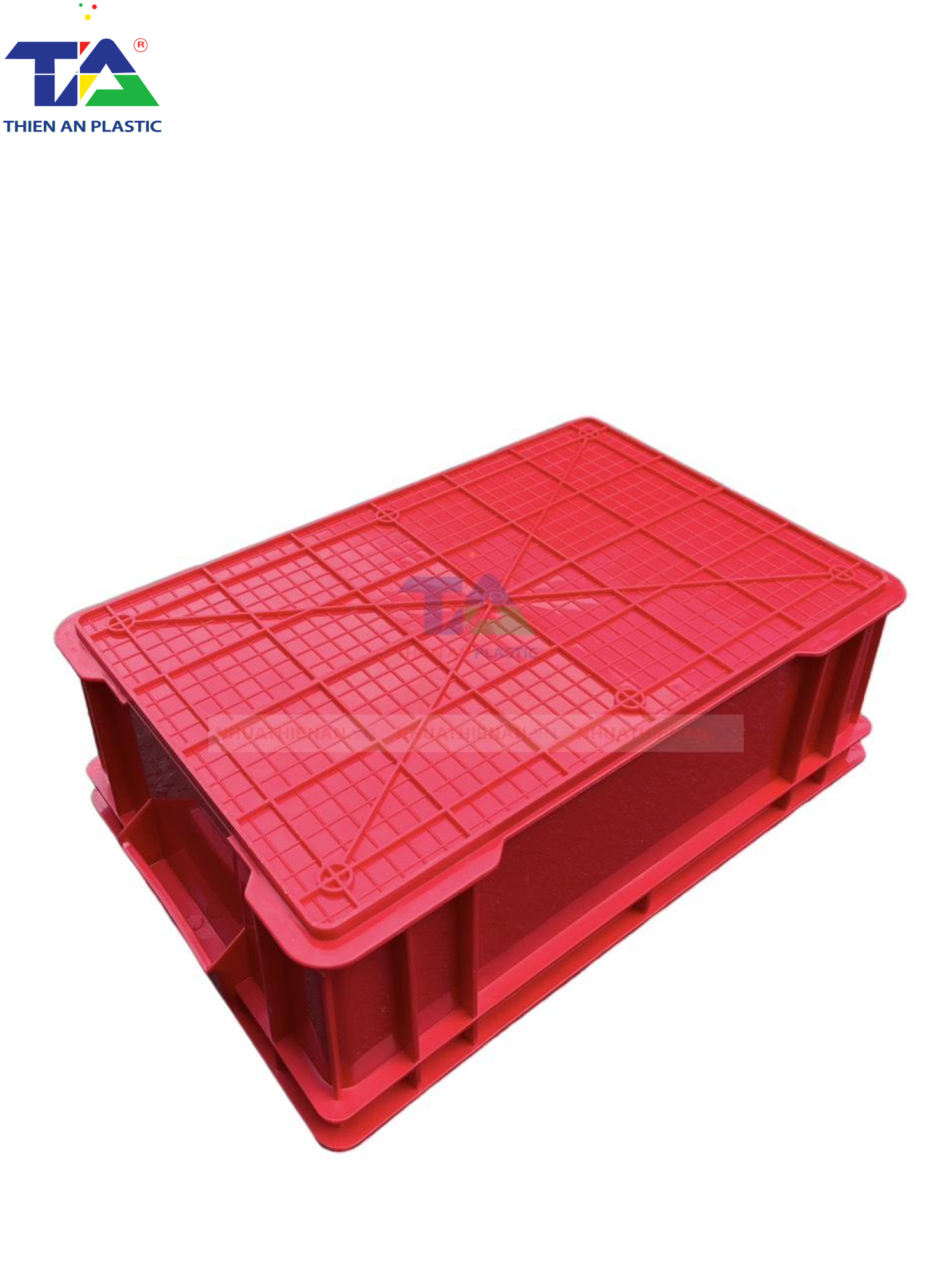 Thùng Nhựa Đặc B4 (KT: 510 x 340 x 170mm)