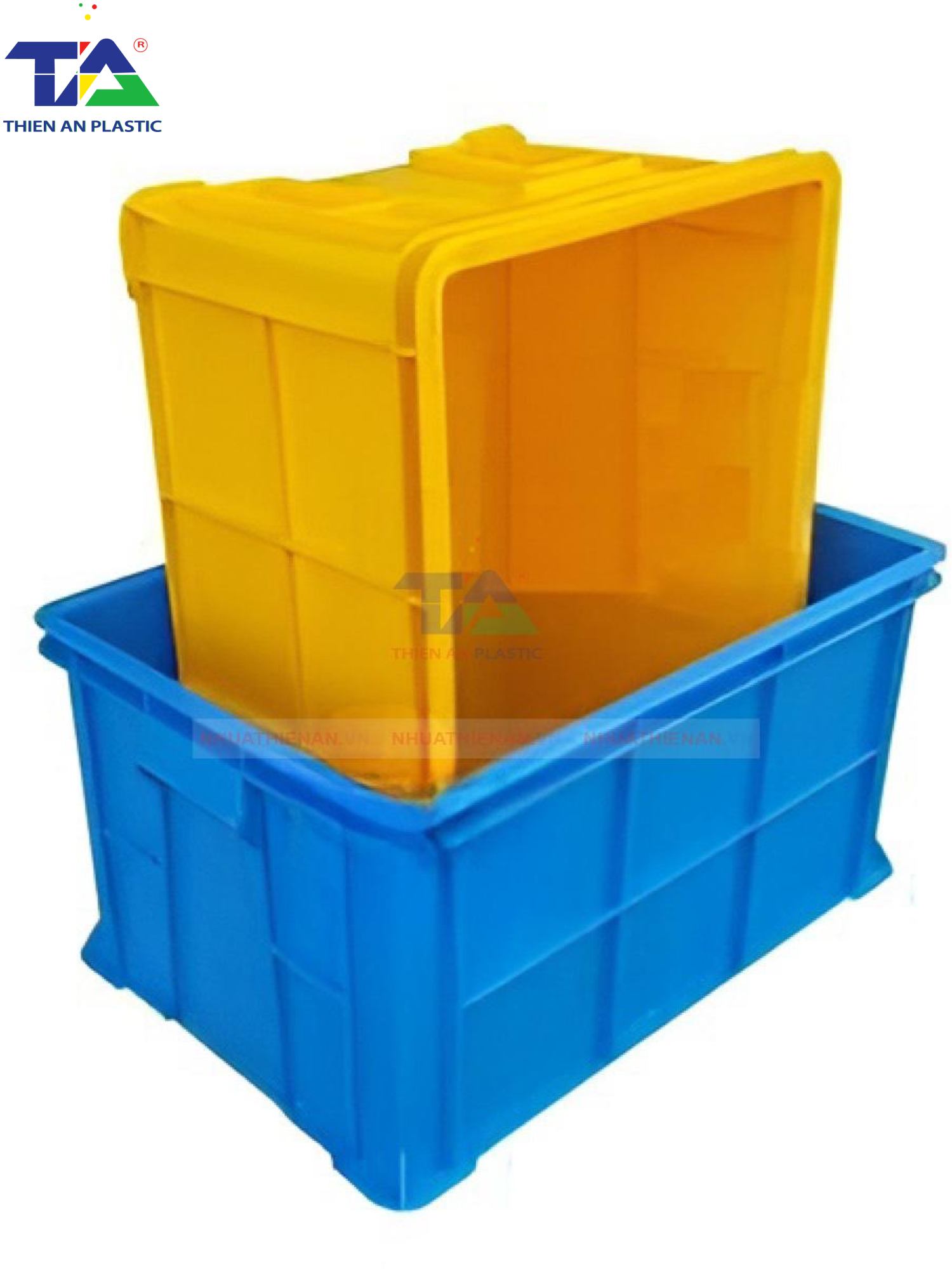 Thùng Nhựa Đặc B5 (KT: 600 x 388 x 300mm)