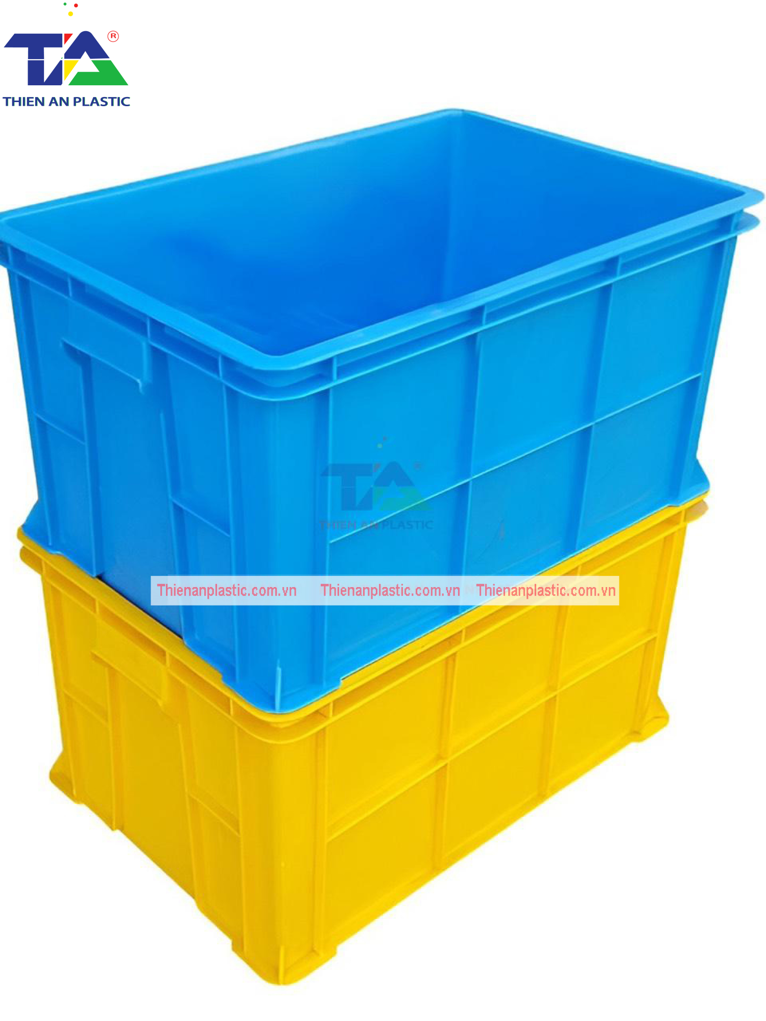 Thùng Nhựa Đặc B5 (KT: 600 x 388 x 300mm)