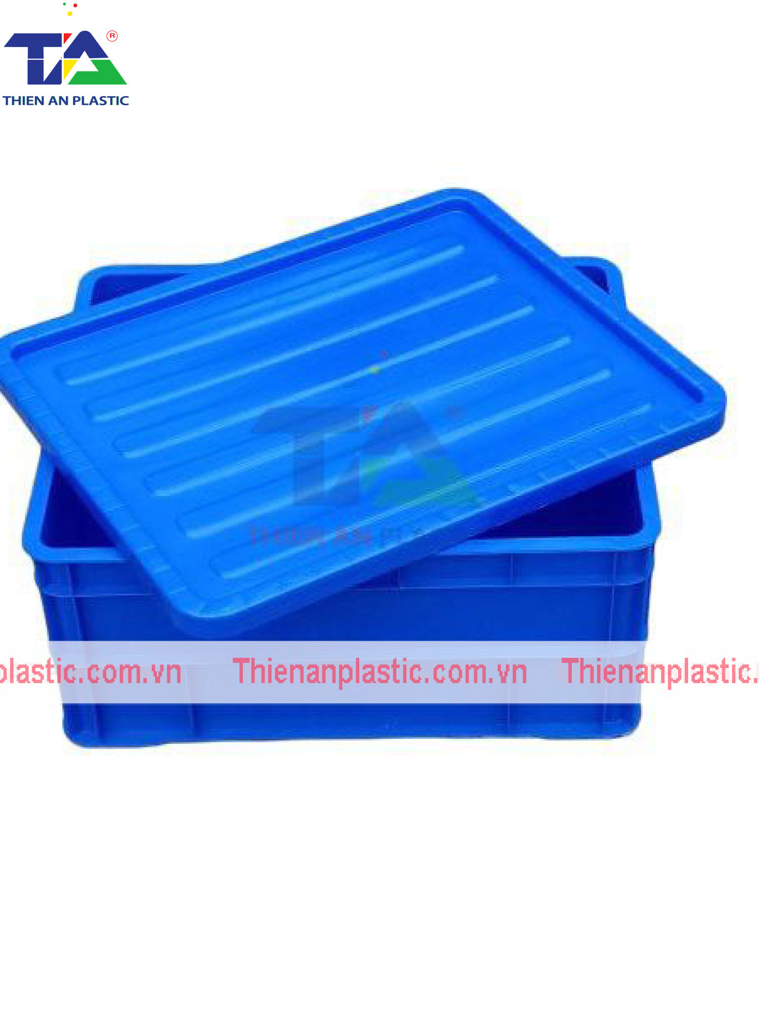 Thùng Nhựa  Đặc B8 (KT: 520 x 424 x 220mm)