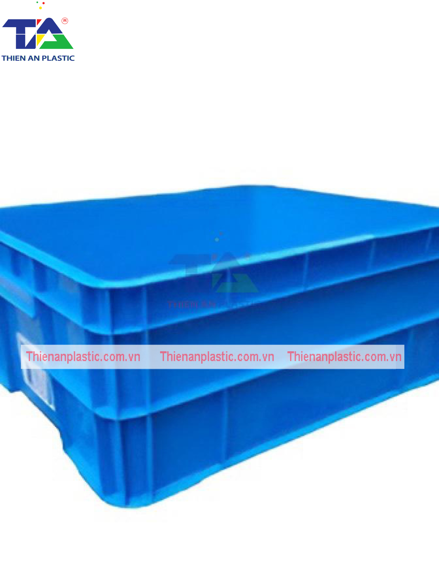 Thùng Nhựa  Đặc B8 (KT: 520 x 424 x 220mm)