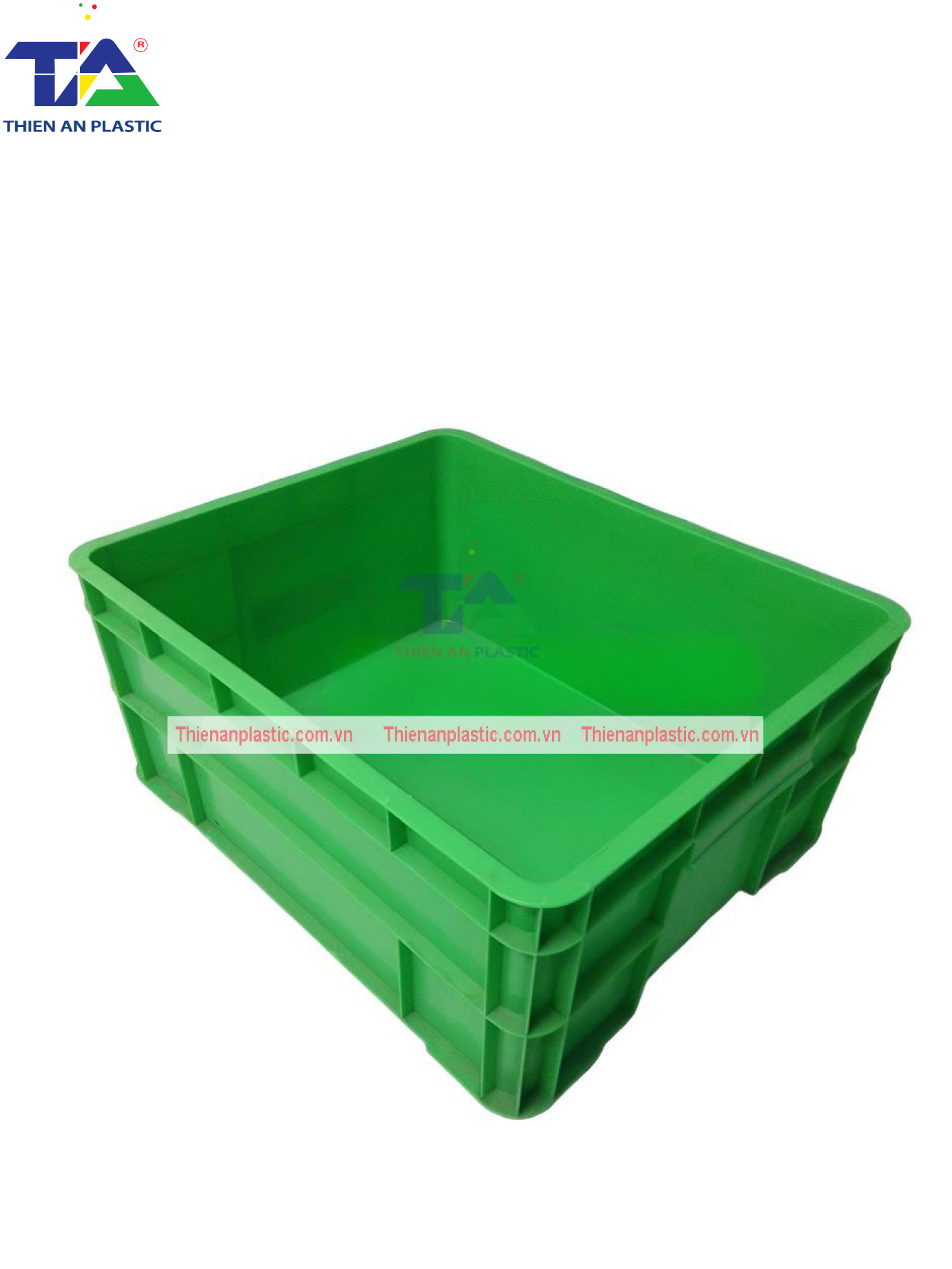 Thùng Nhựa  Đặc B8 (KT: 520 x 424 x 220mm)