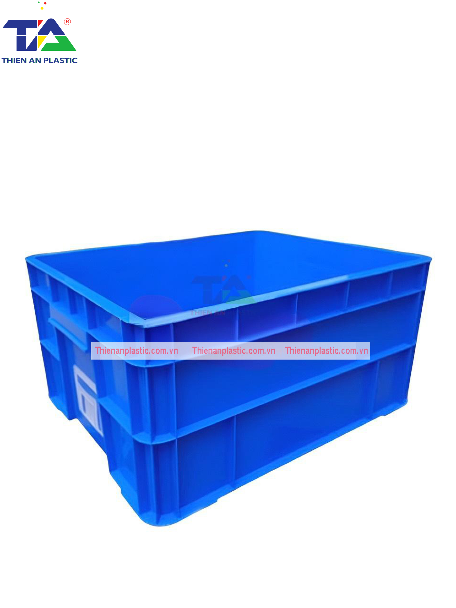 Thùng Nhựa  Đặc B8 (KT: 520 x 424 x 220mm)