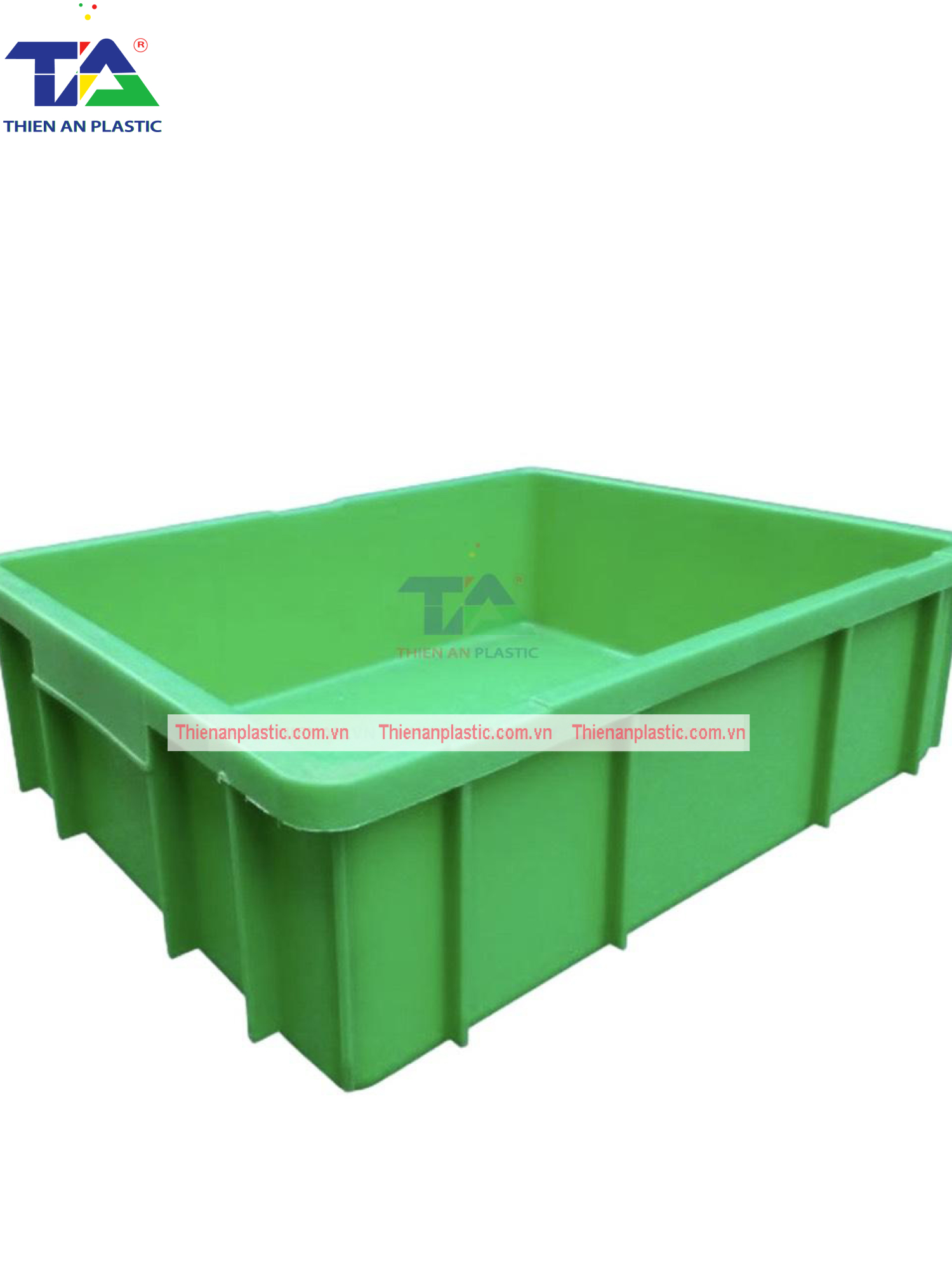Thùng Nhựa Đặc B9 (KT: 495 x 395 x 115mm)