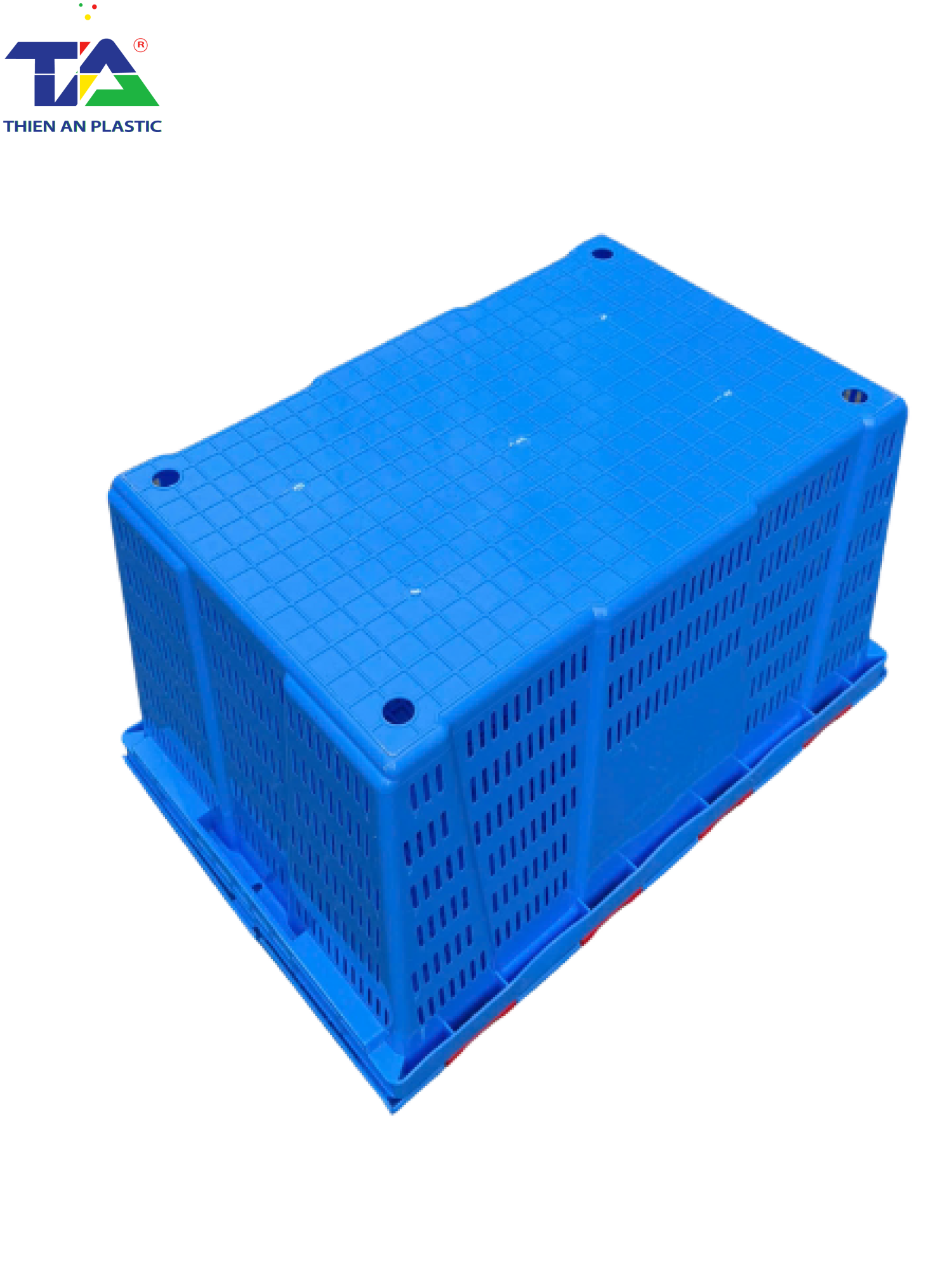 Thùng Nhựa Hở Có Nắp (KT: 600 x 400 x 355mm)