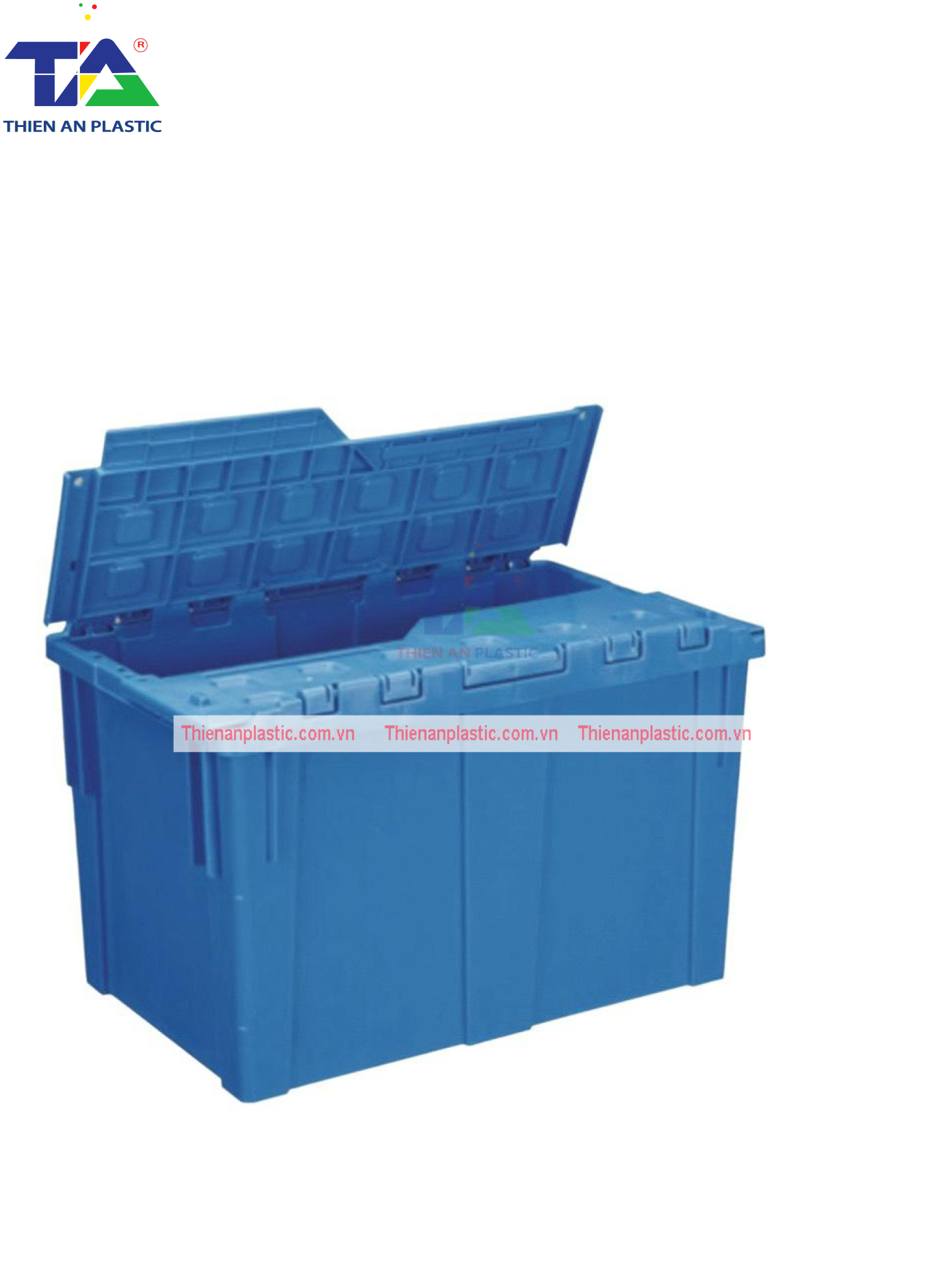 Thùng Nhựa Có Nắp NLC 902 (KT: 550 x 345 x 347mm)
