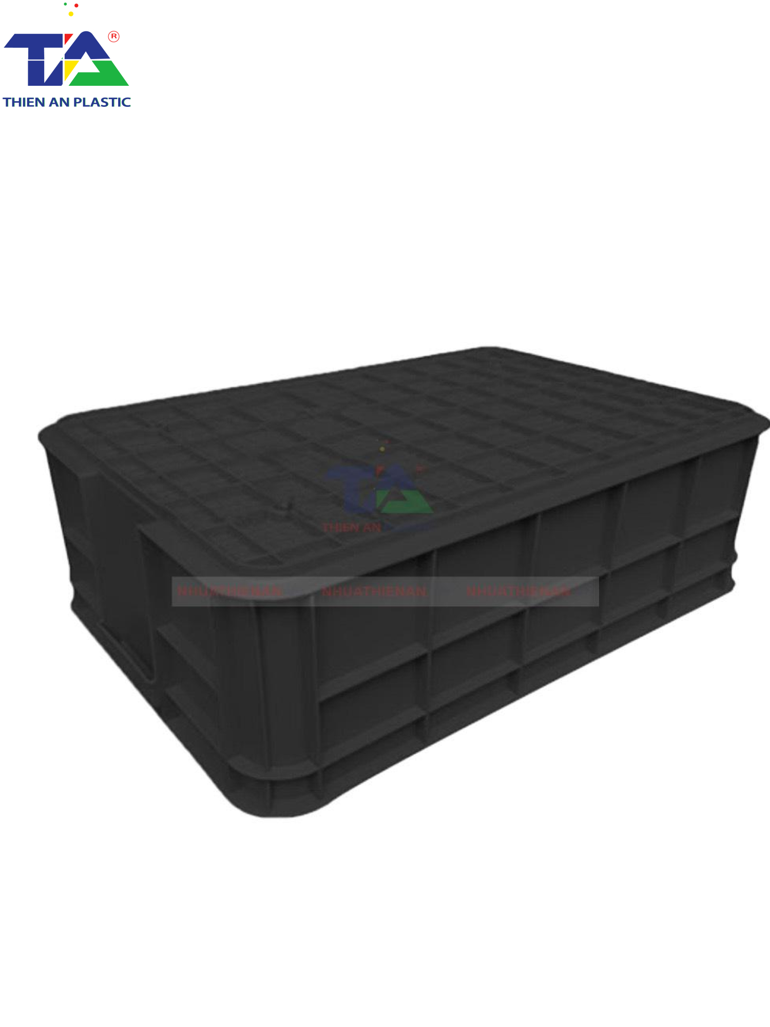 Thùng Nhựa HS003 Chống Tĩnh Điện (KT: 610 x 420 x 190mm)