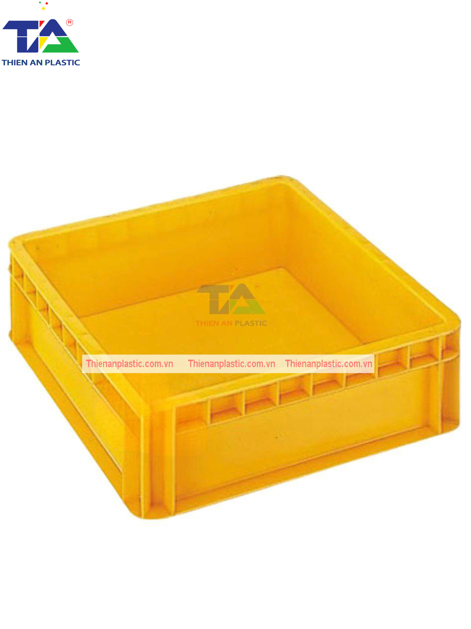 Thùng Nhựa Đặc NMC 401 (KT: 430 x 430 x 140mm)