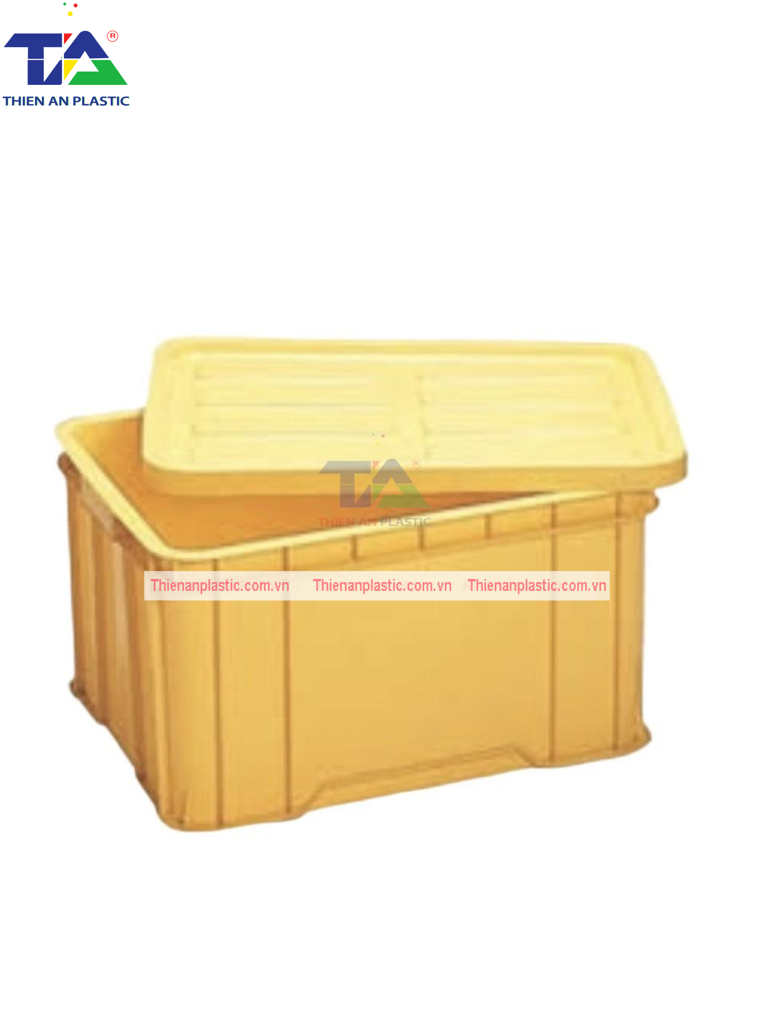 Thùng Nhựa Đặc NMC 406 (KT: 555 x 395 x 310mm)