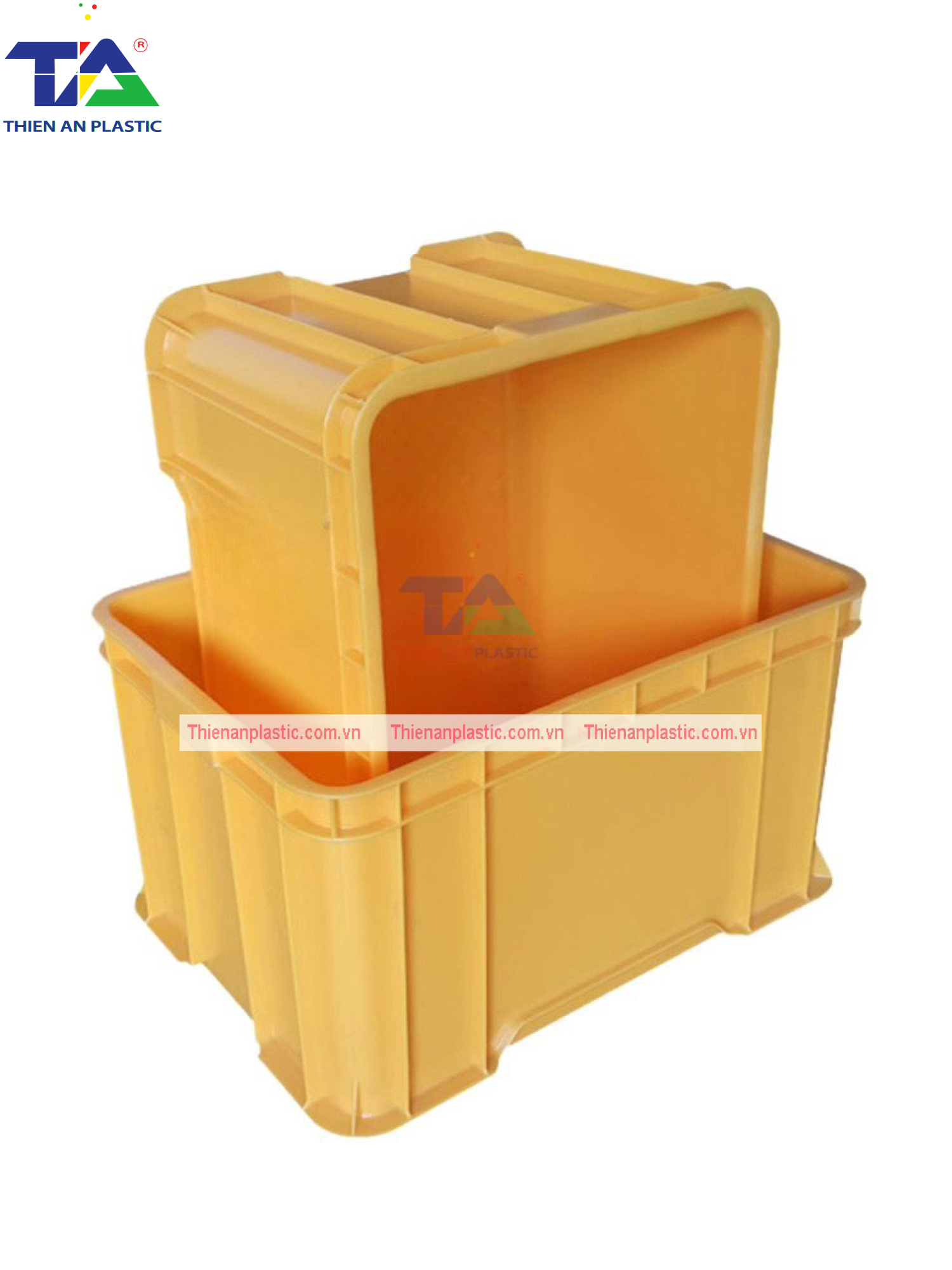 Thùng Nhựa Đặc NMC 406 (KT: 555 x 395 x 310mm)