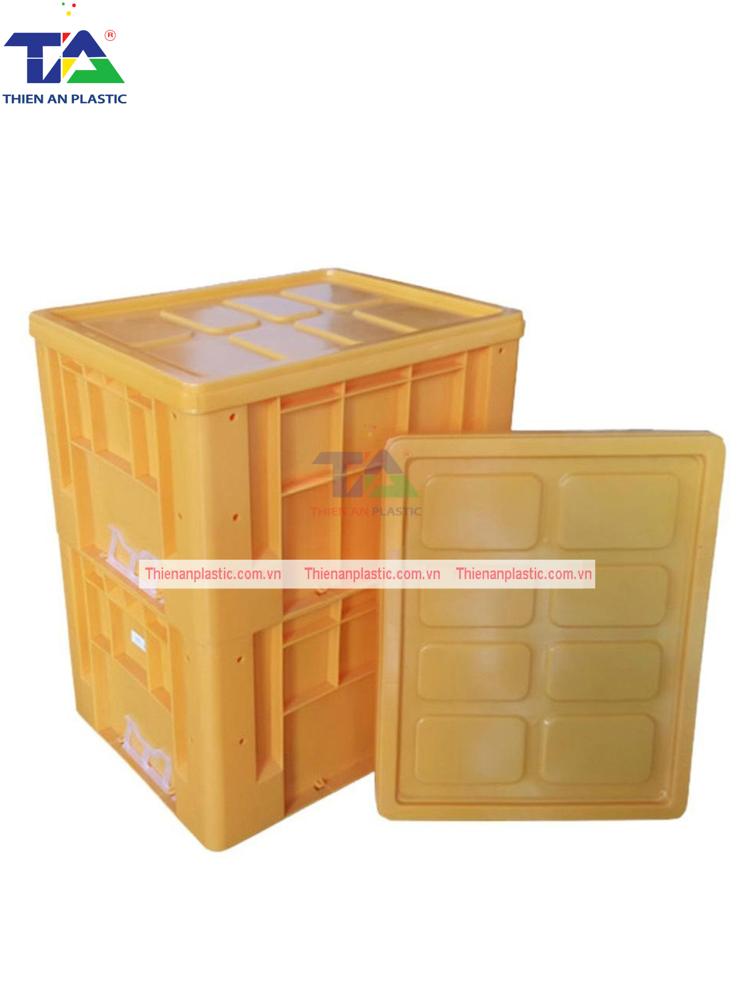 Thùng Nhựa Đặc NTC 433 (KT: 480 x 380 x 295mm)