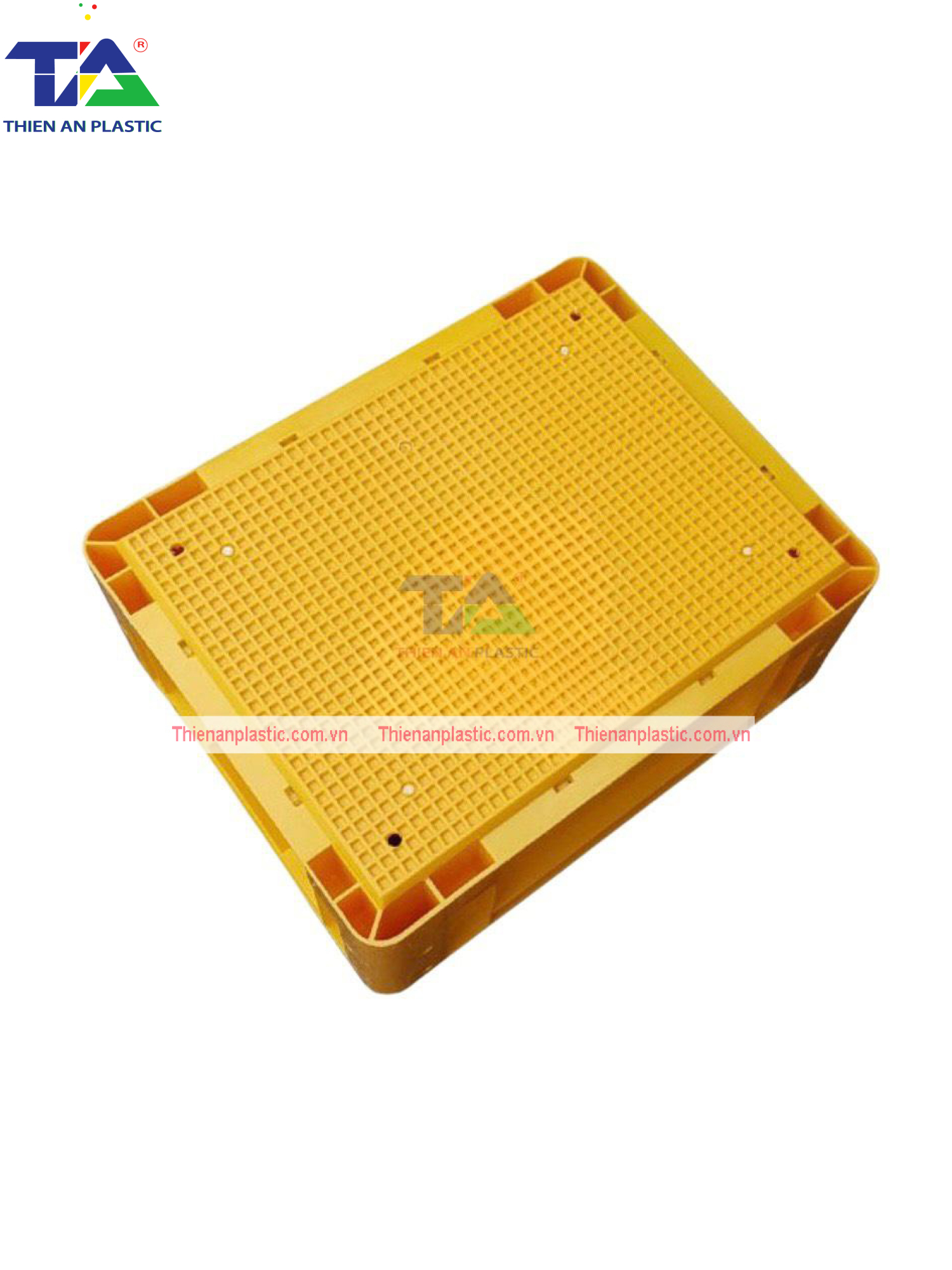 Thùng Nhựa Đặc NTC 532 (KT: 480 x 380 x 200mm)