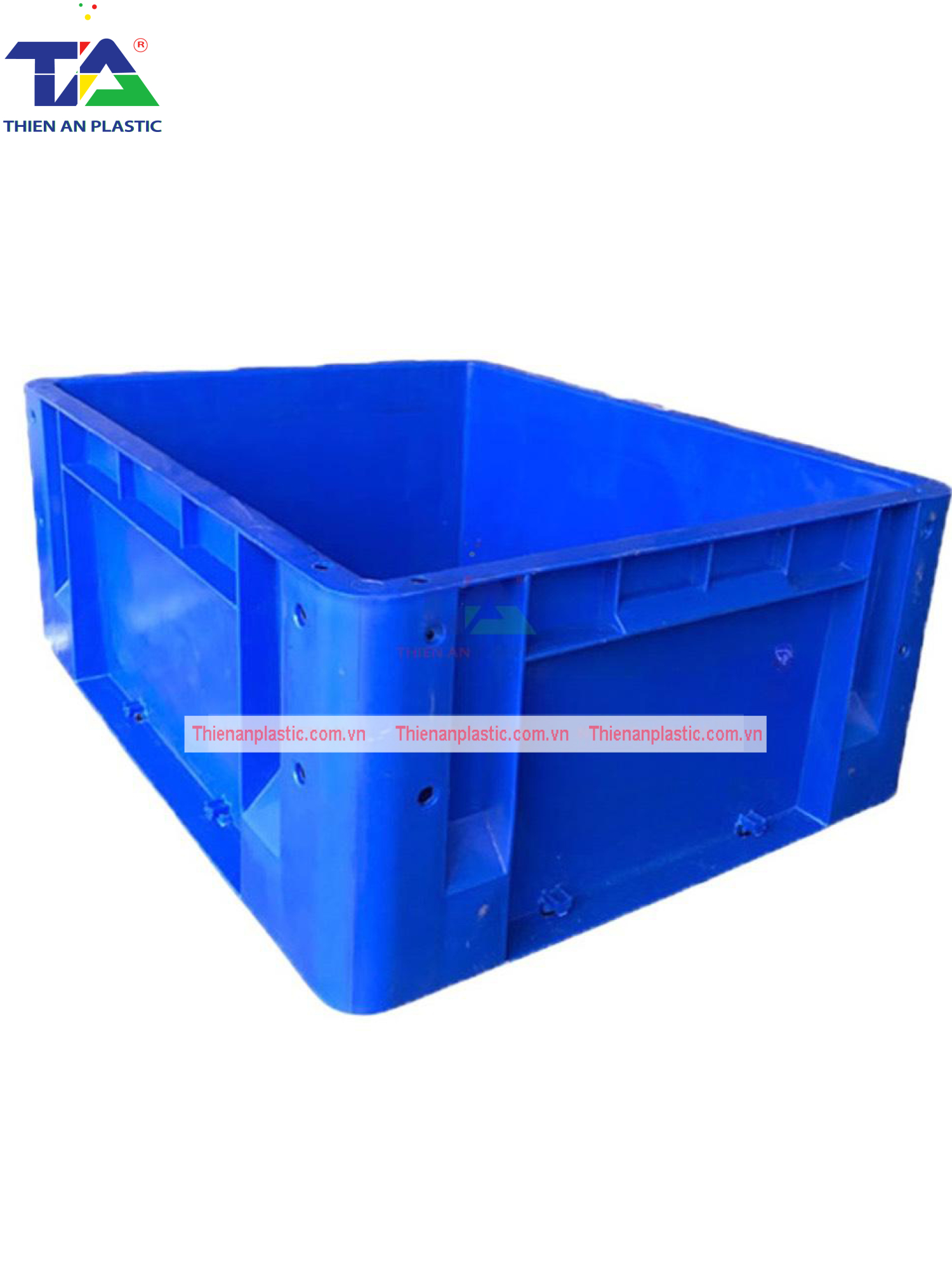 Thùng Nhựa Đặc NTC 532 (KT: 480 x 380 x 200mm)